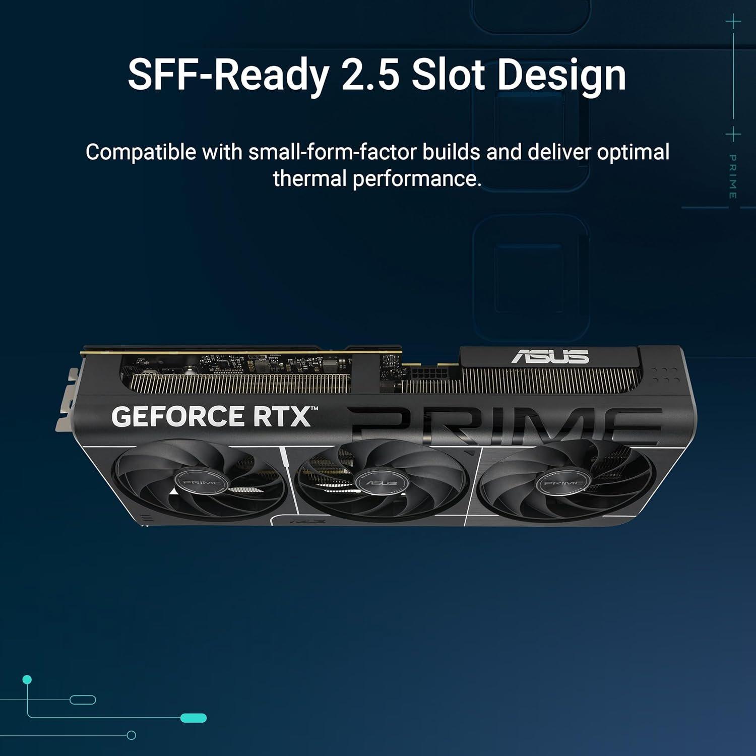 Black - ASUS - ASUS Prime -RTX5070-O12G NVIDIA GeForce RTX 5070 12 GB GDDR7 Graphics Card - 2