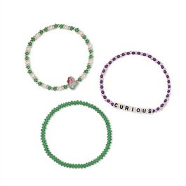 Disney The Little Mermaid Purple, Blue and White 3 Piece Bracelet Set