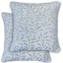 Enhanced Living Sherwood Jacquard Leaf Pair of Cushion Covers