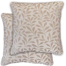 Enhanced Living Sherwood Jacquard Leaf Pair of Cushion Covers