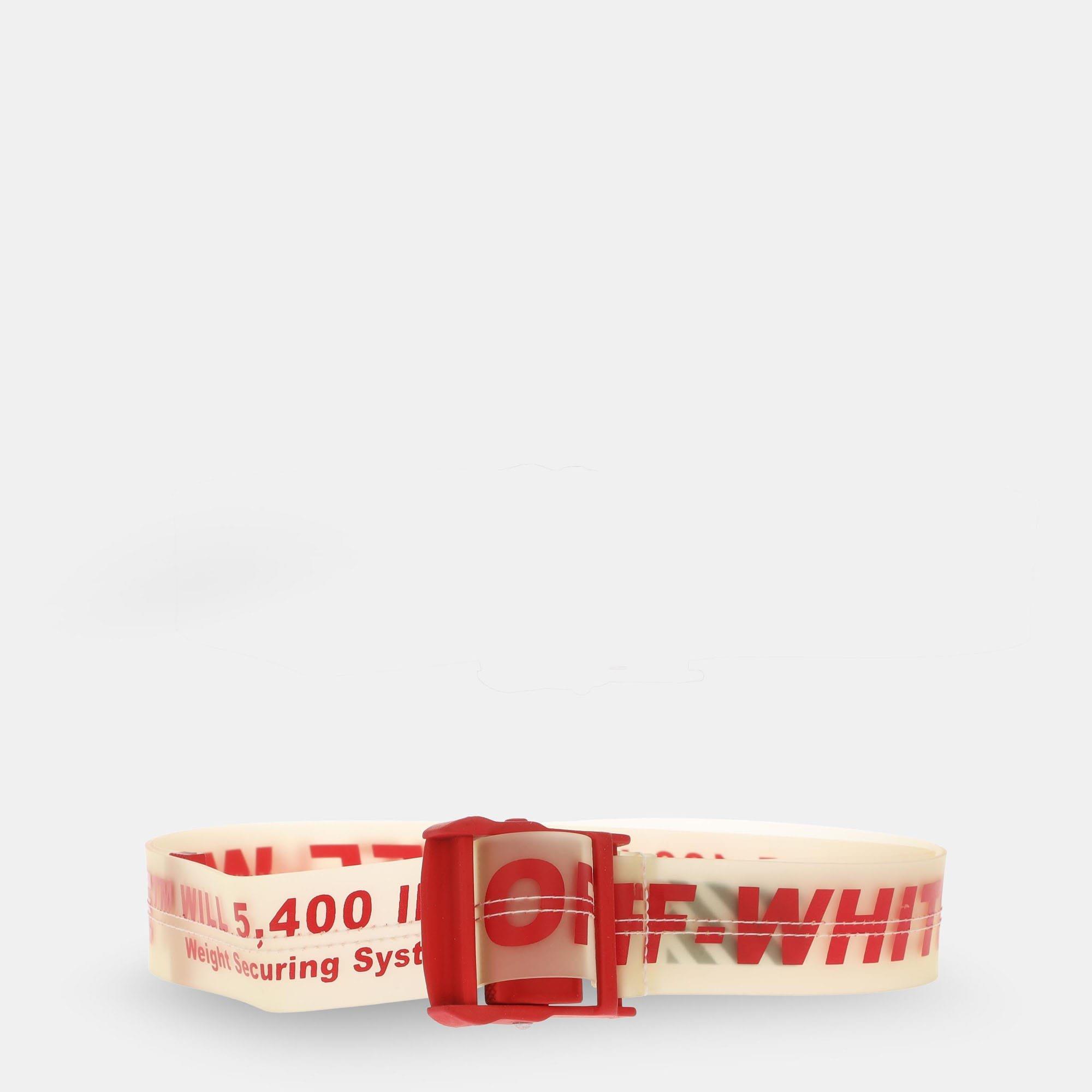 Red - Off White - Plastic Industrial Belt - 1