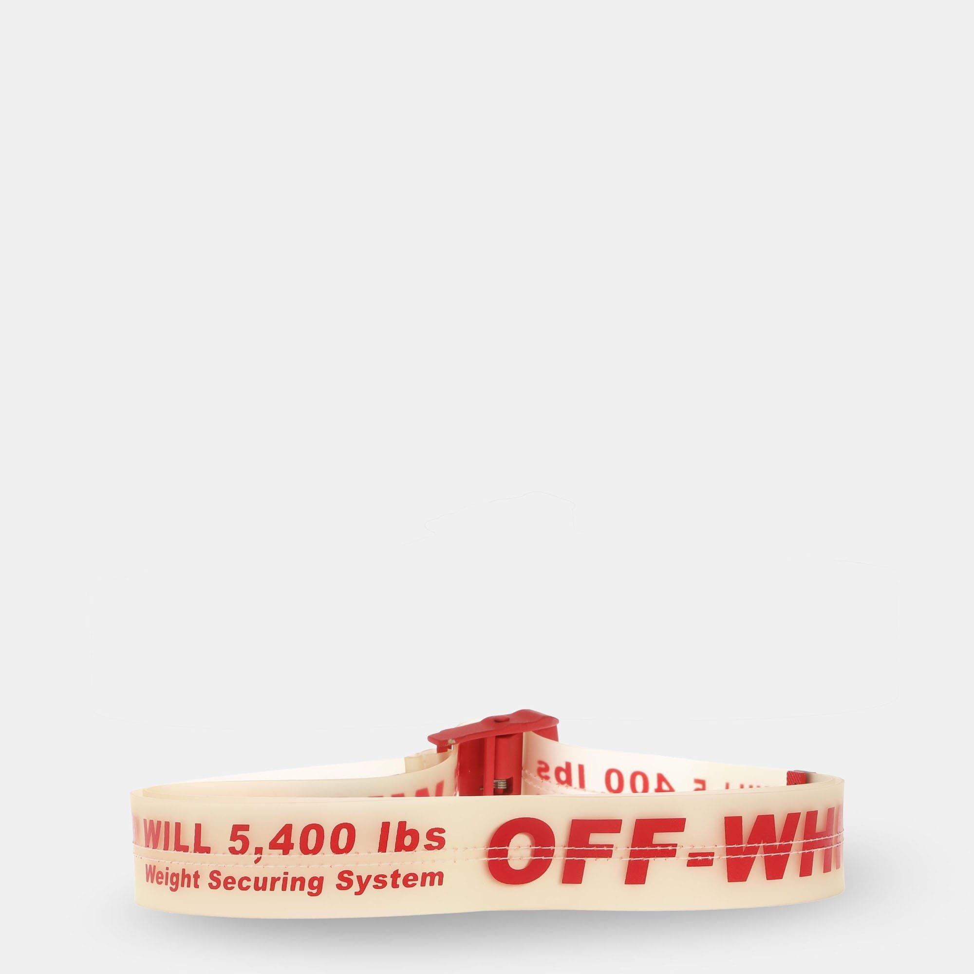 Red - Off White - Plastic Industrial Belt - 2