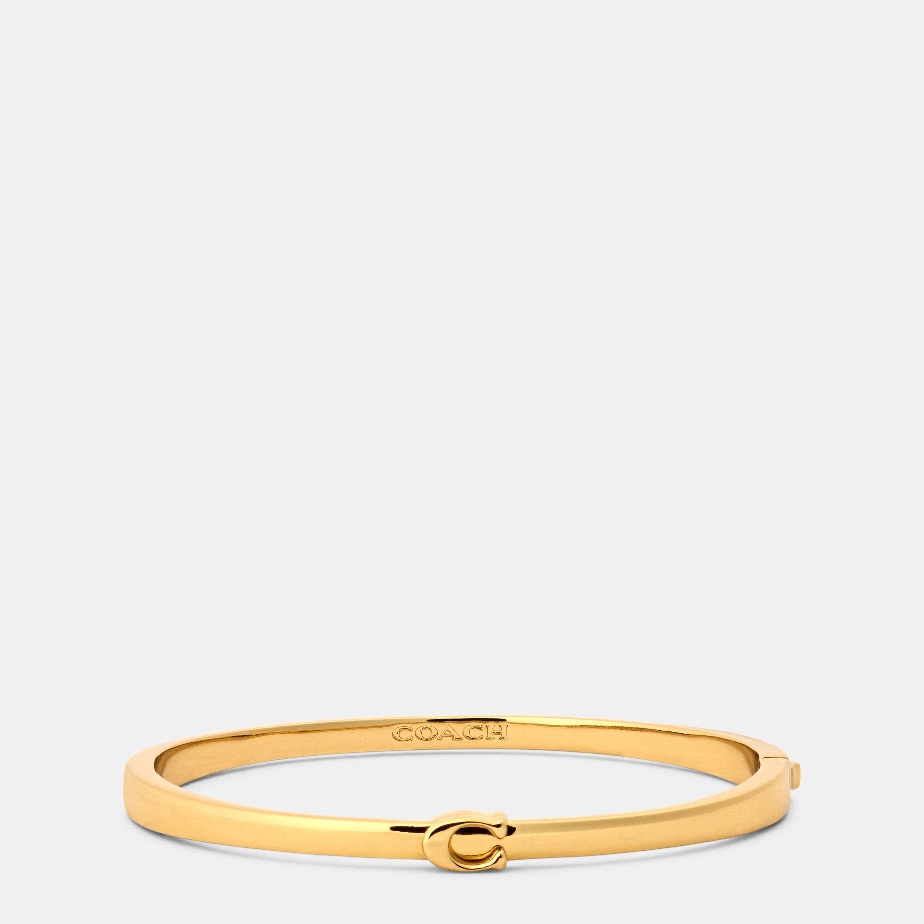 Coach COACH C HINGE BANGLE - GOLD