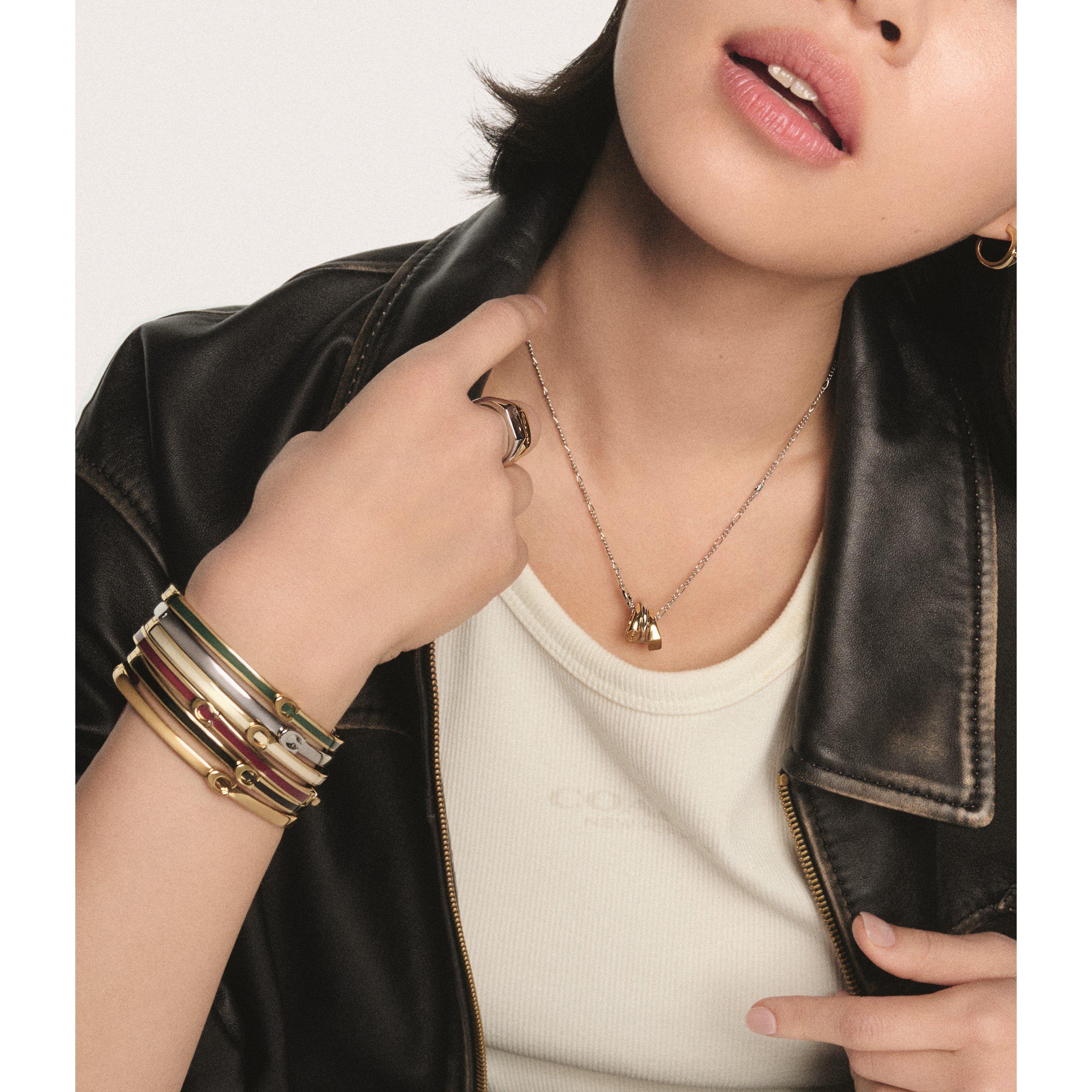 RHODIUM - Coach - COACH C HINGE BANGLE - 3