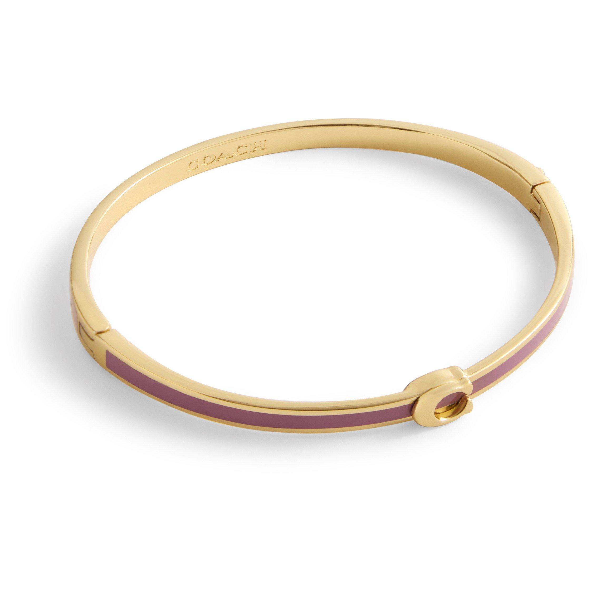 Pink/Gold - Coach - COACH C HINGE BANGLE - 1
