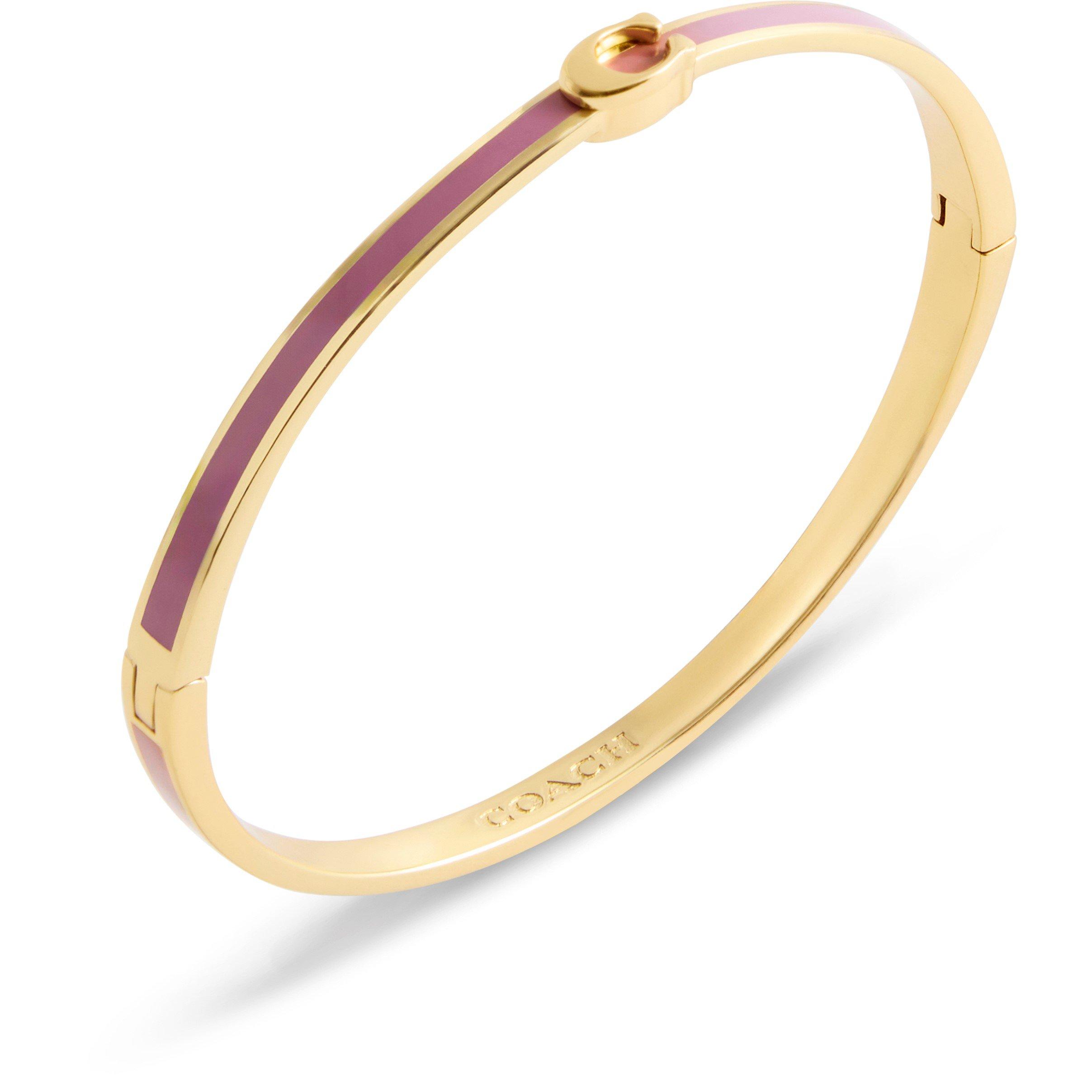 Pink/Gold - Coach - COACH C HINGE BANGLE - 2