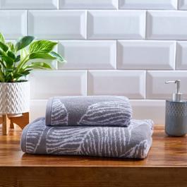 Fusion Matteo Heavy Tufted Cotton Bath Sheet in Grey