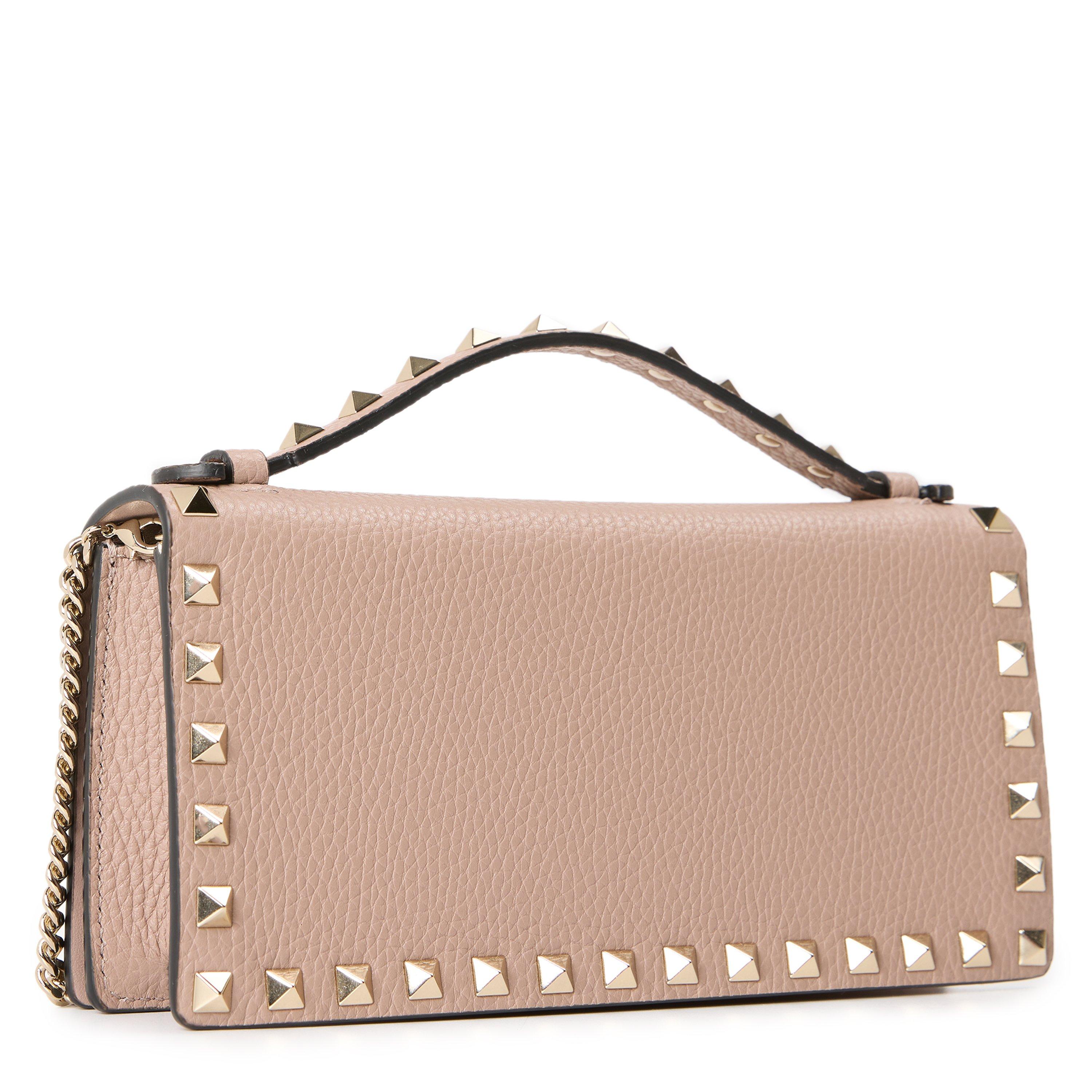 Poudre - Valentino Garavani - Women's Rockstud Leather Crossbody Bag - 2