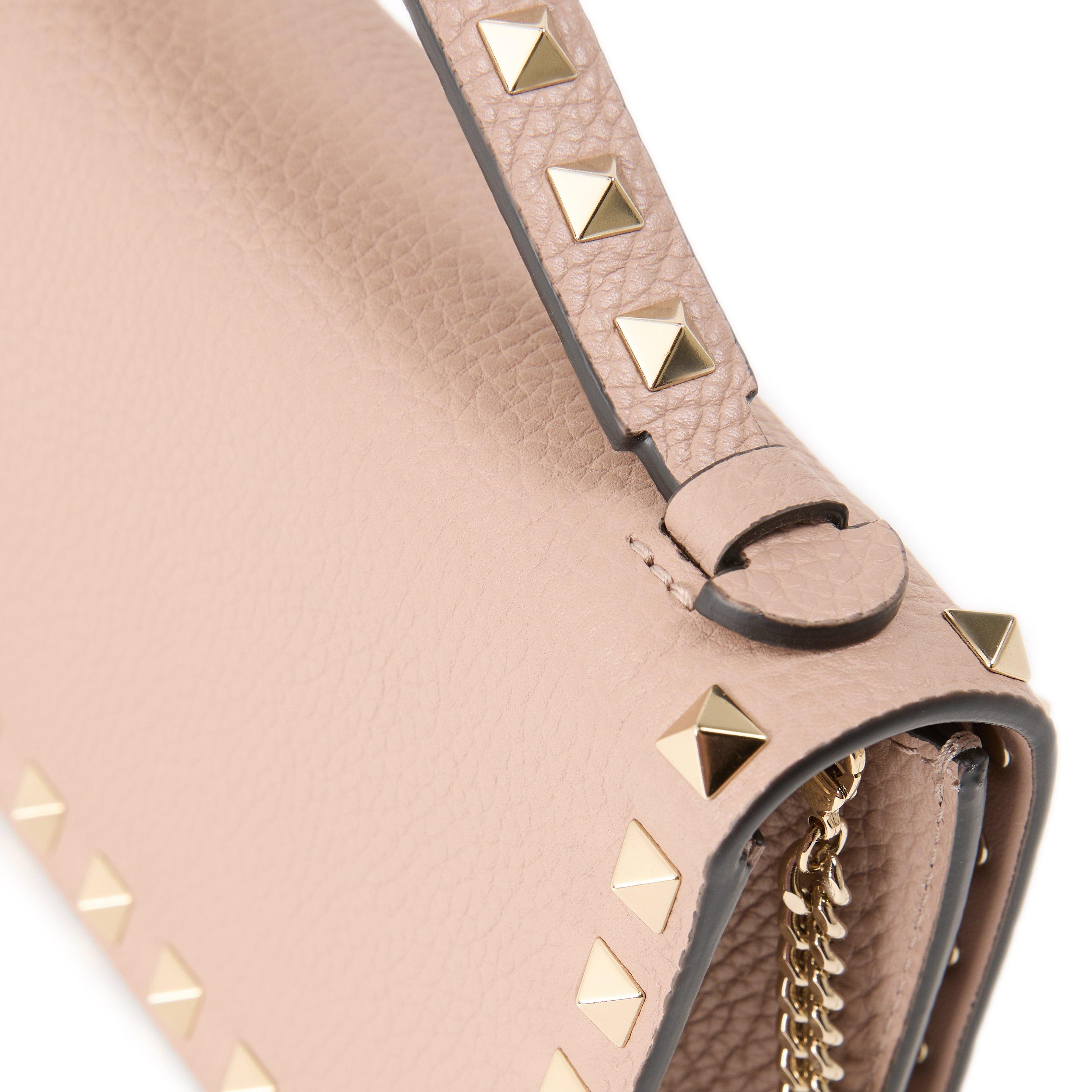 Poudre - Valentino Garavani - Women's Rockstud Leather Crossbody Bag - 4