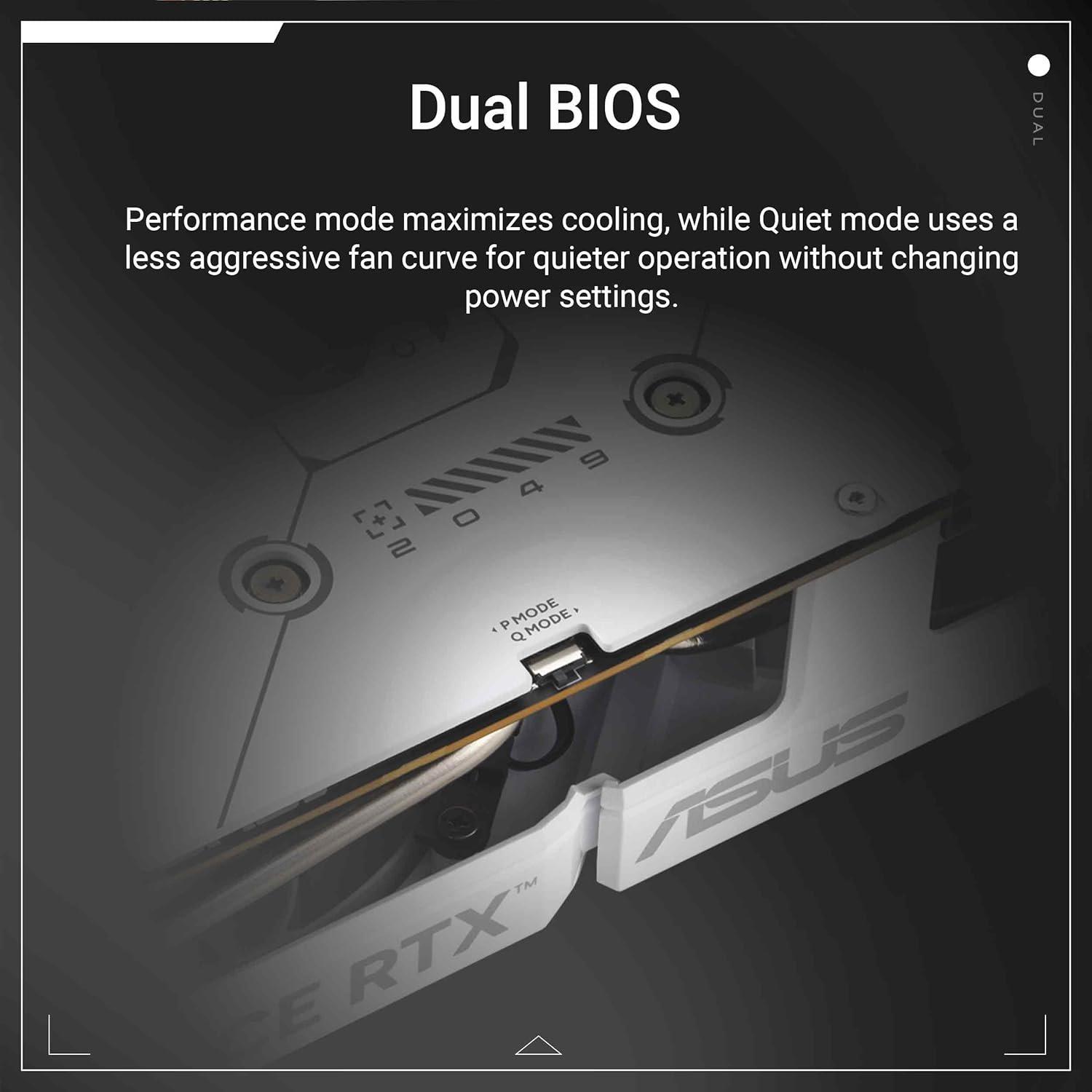 White - ASUS - ASUS Dual -RTX5060-O8G-WHITE NVIDIA GeForce RTX 5060 8 GB GDDR7 Graphics Card - 5