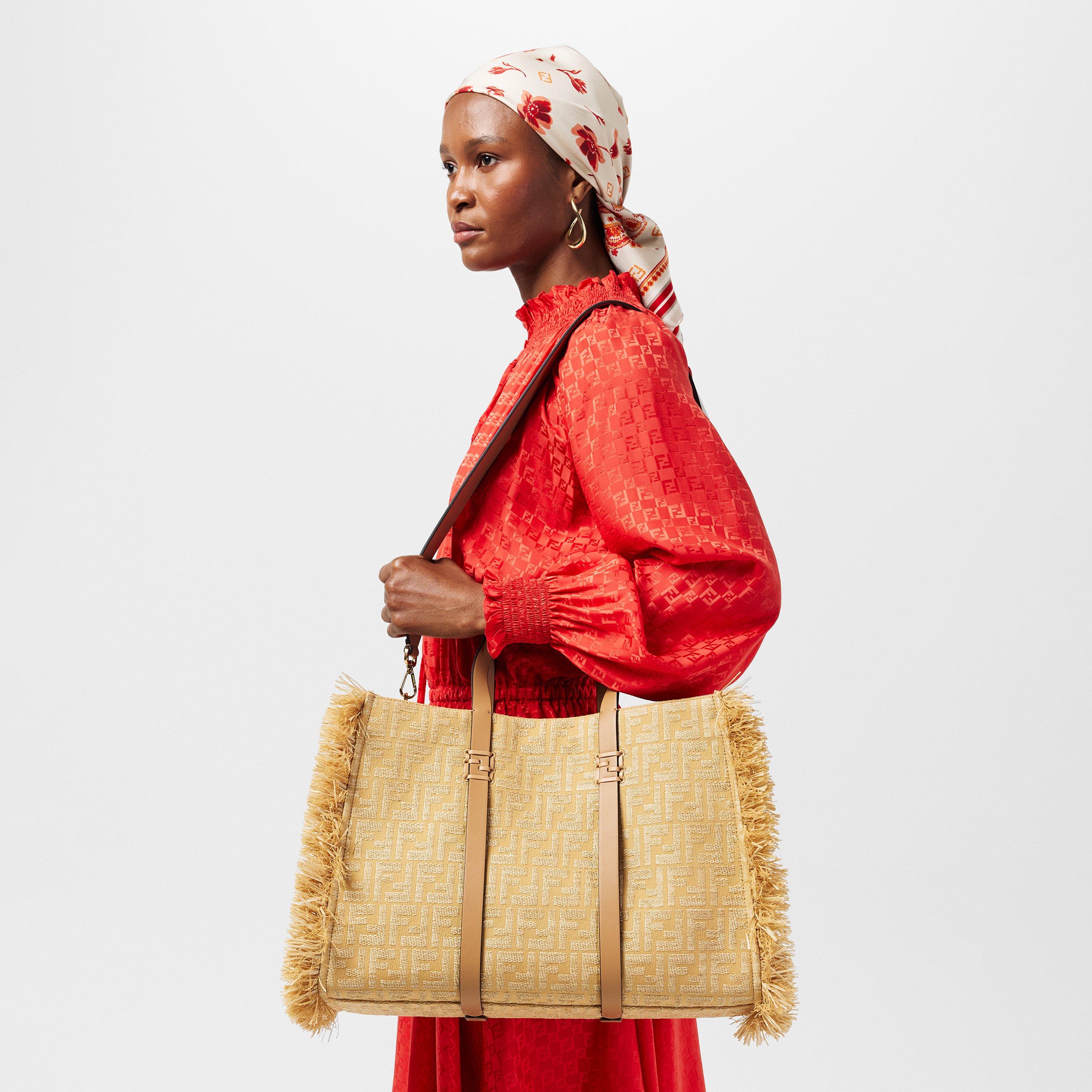 Natur/Miele - Fendi - Women's City Tote Bags - 3