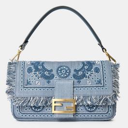 Fendi Women's Denim Baguette Bag