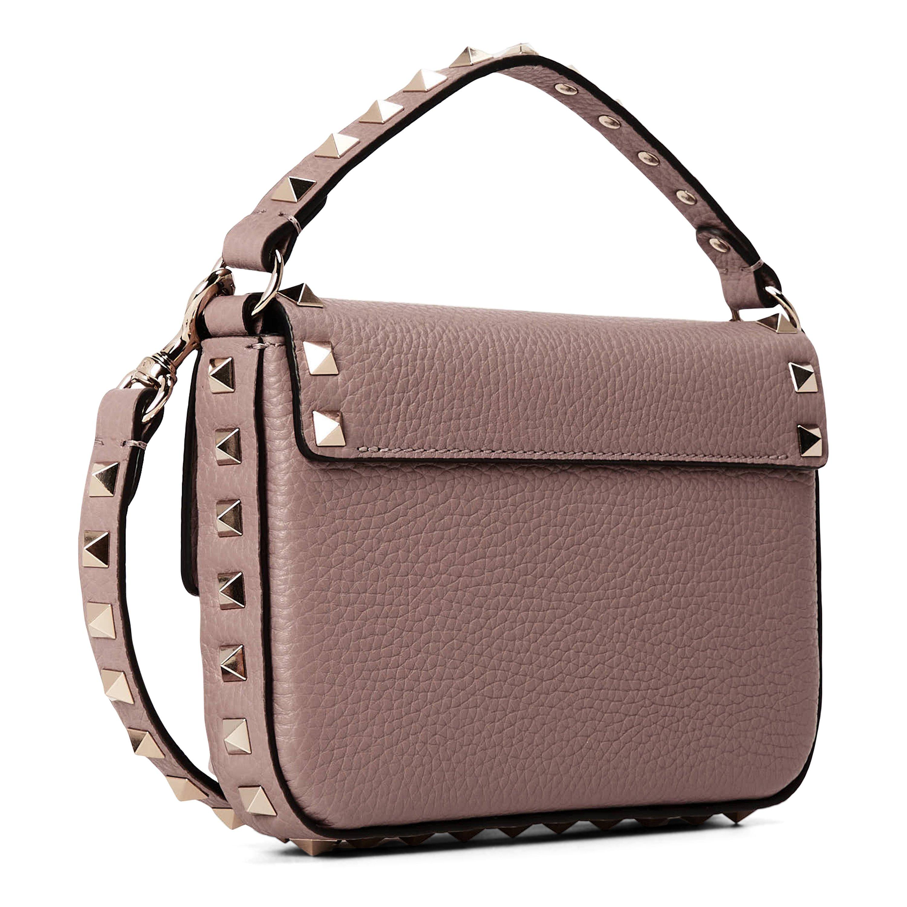 Poudre - Valentino Garavani - Women's Rockstud Mini Leather Crossbody Bag - 2