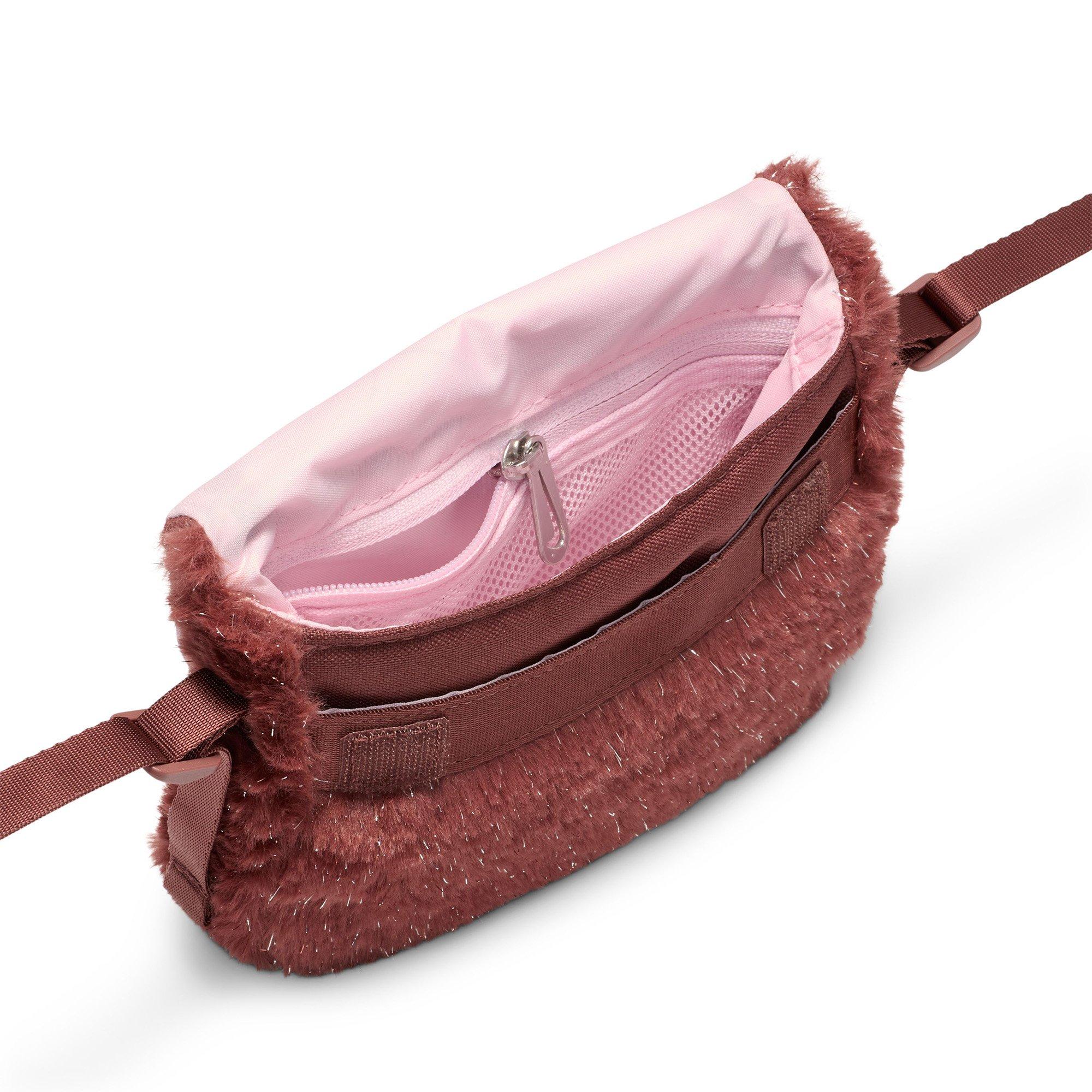 Dark Pony/Pink - Nike - Faux Fur Junior Girls Crossbody Bag - 4