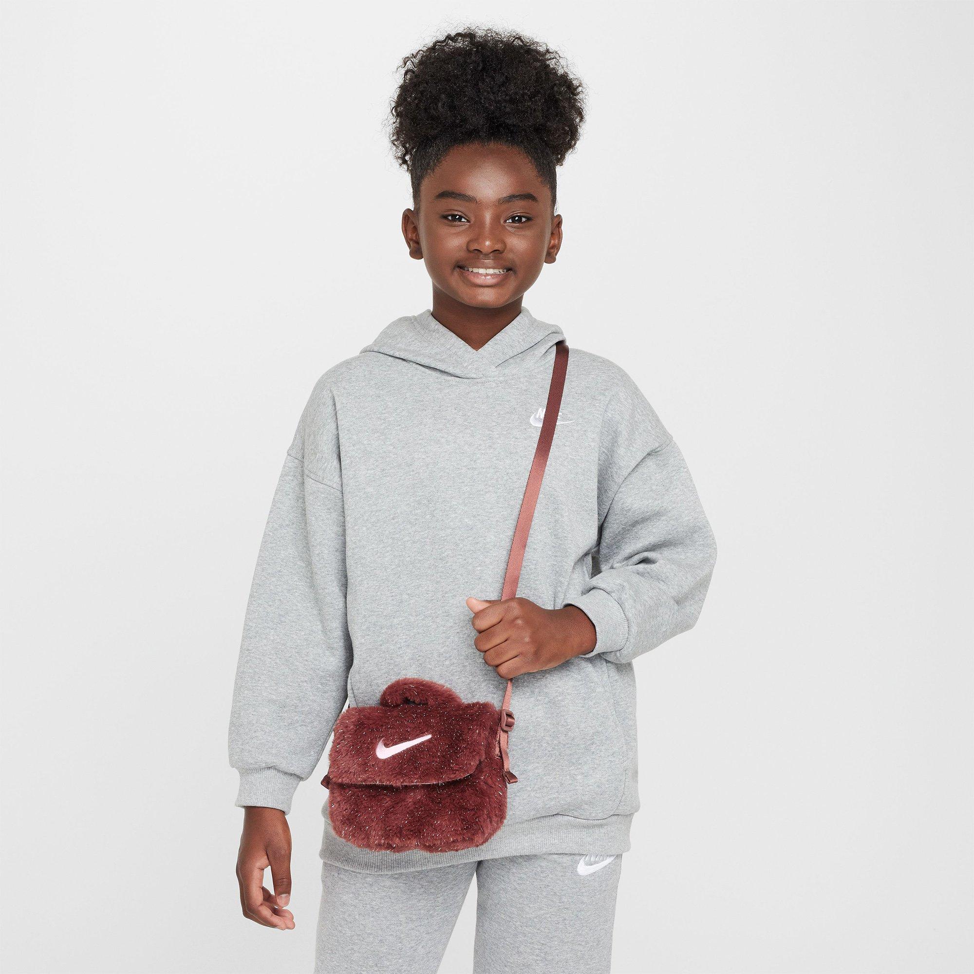 Dark Pony/Pink - Nike - Faux Fur Junior Girls Crossbody Bag - 8