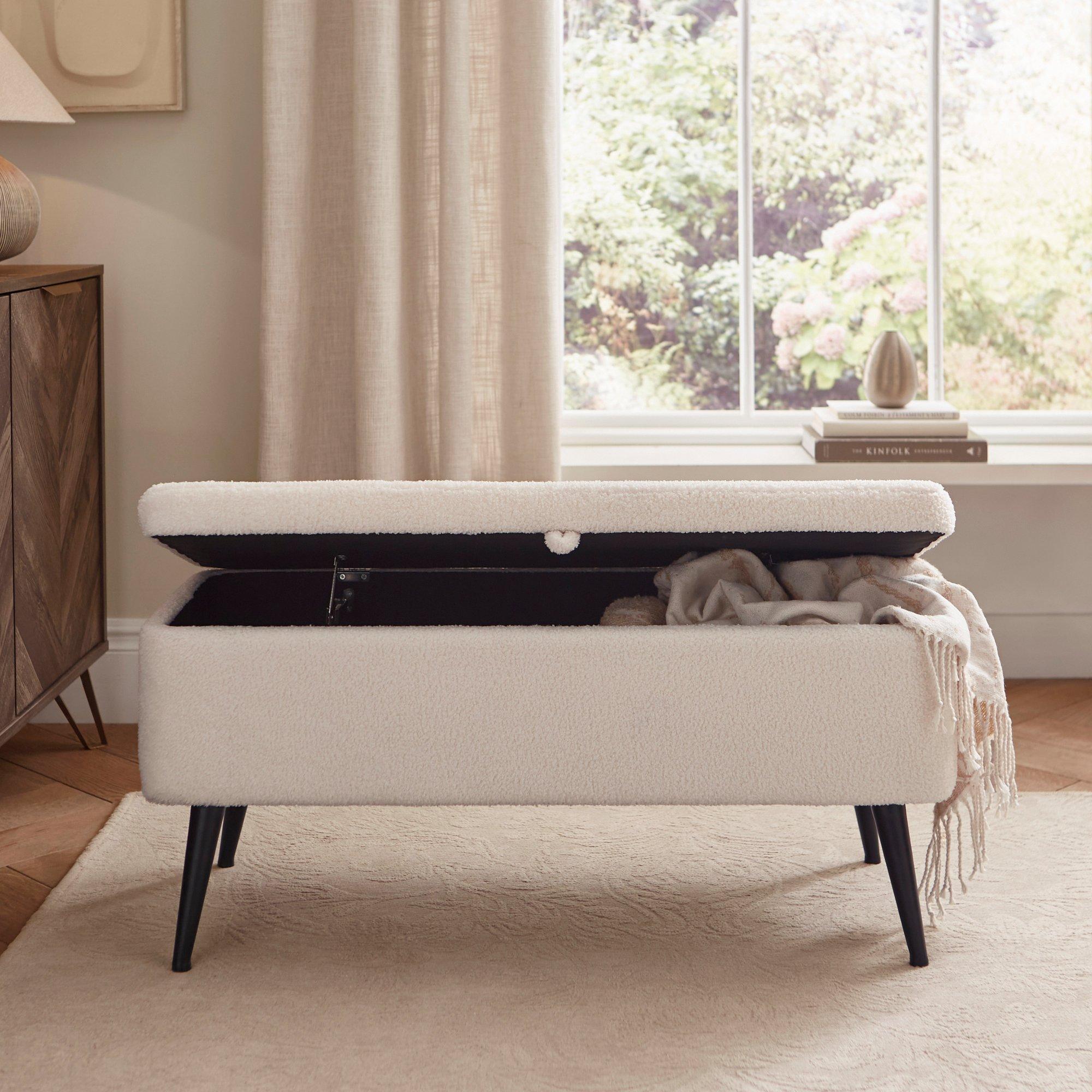 Cream - GFW - Lola Storage Ottoman Cream - 2