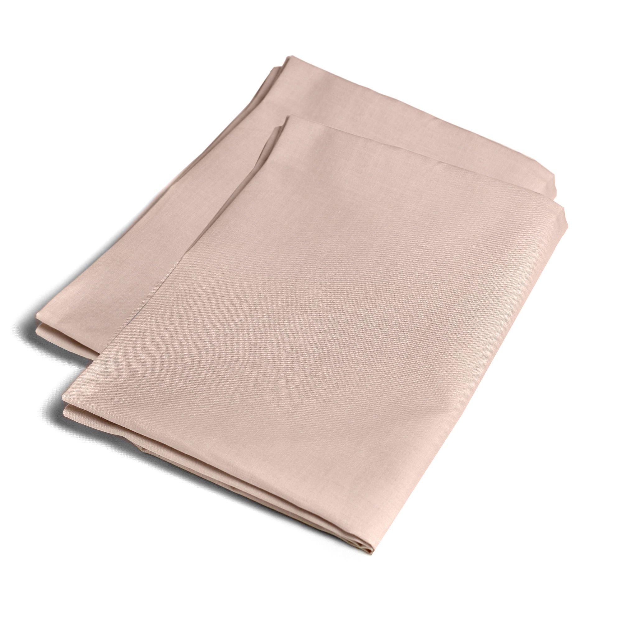 Blush - Serene Home - Plain Dyed Pair of Housewife Pillowcases in Blush - 2