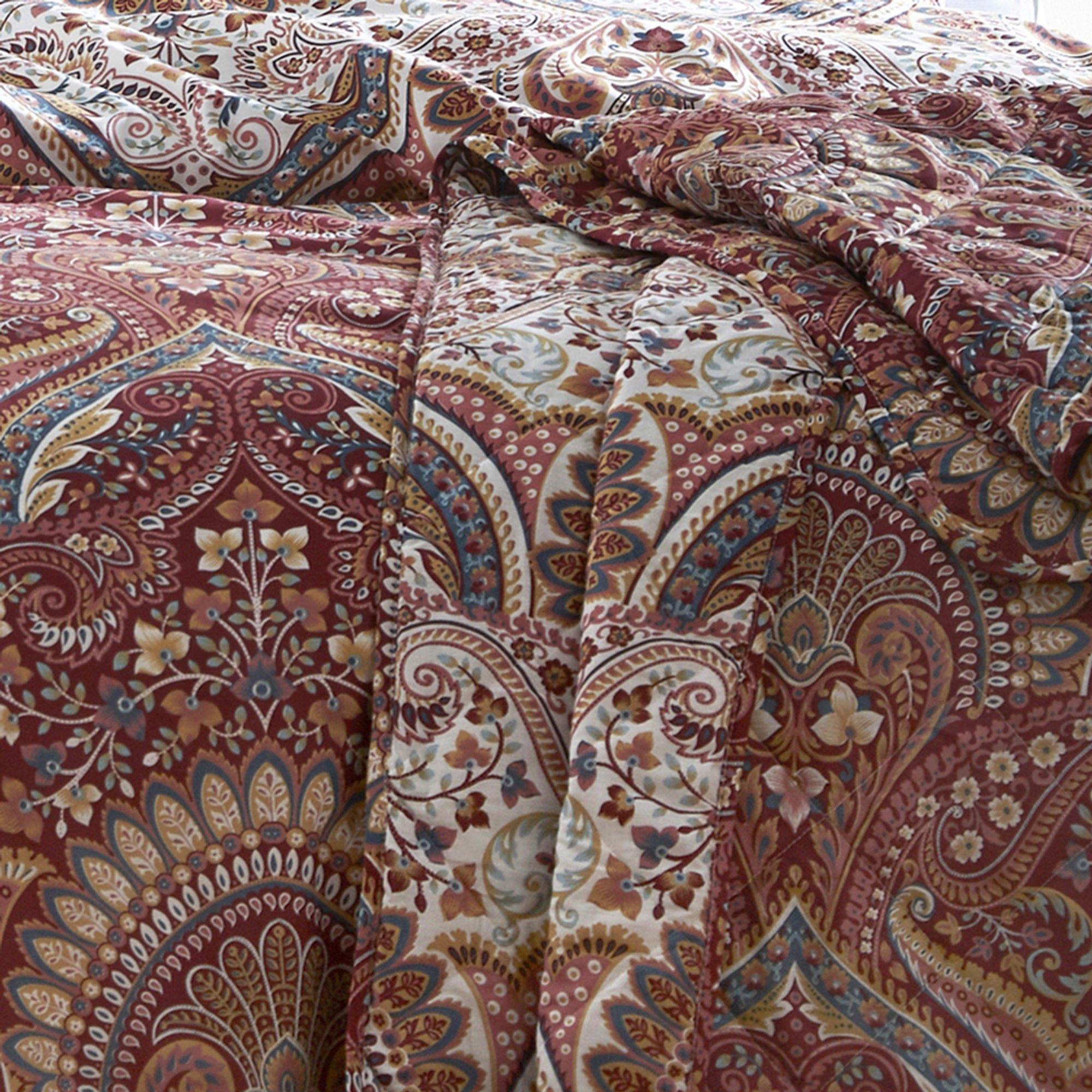 Multi - Dreams and Drapes - Palais Jacobean Print Bedspread - 3