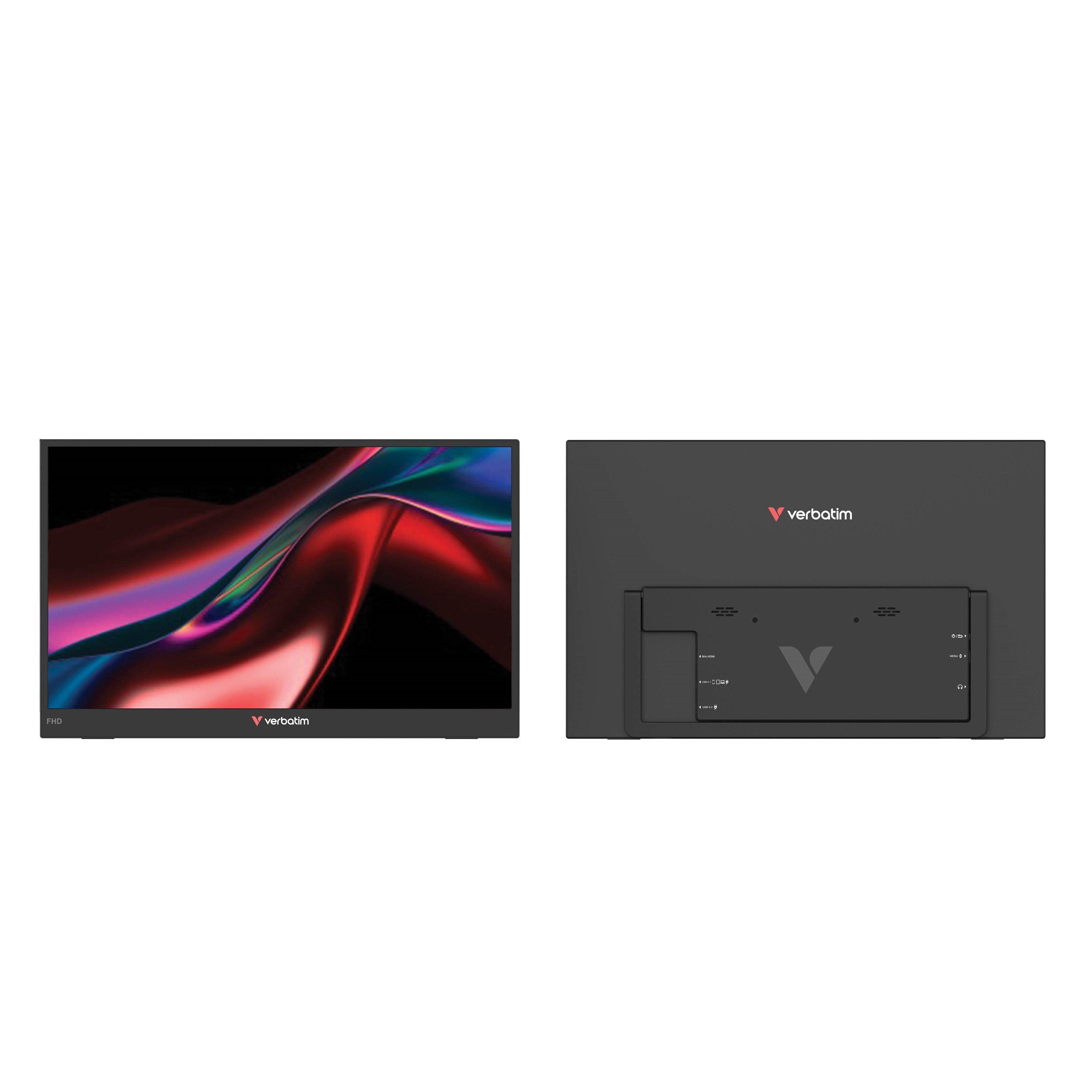 Black - Verbatim - 15.6 inch Full HD Portable Monitor - 2