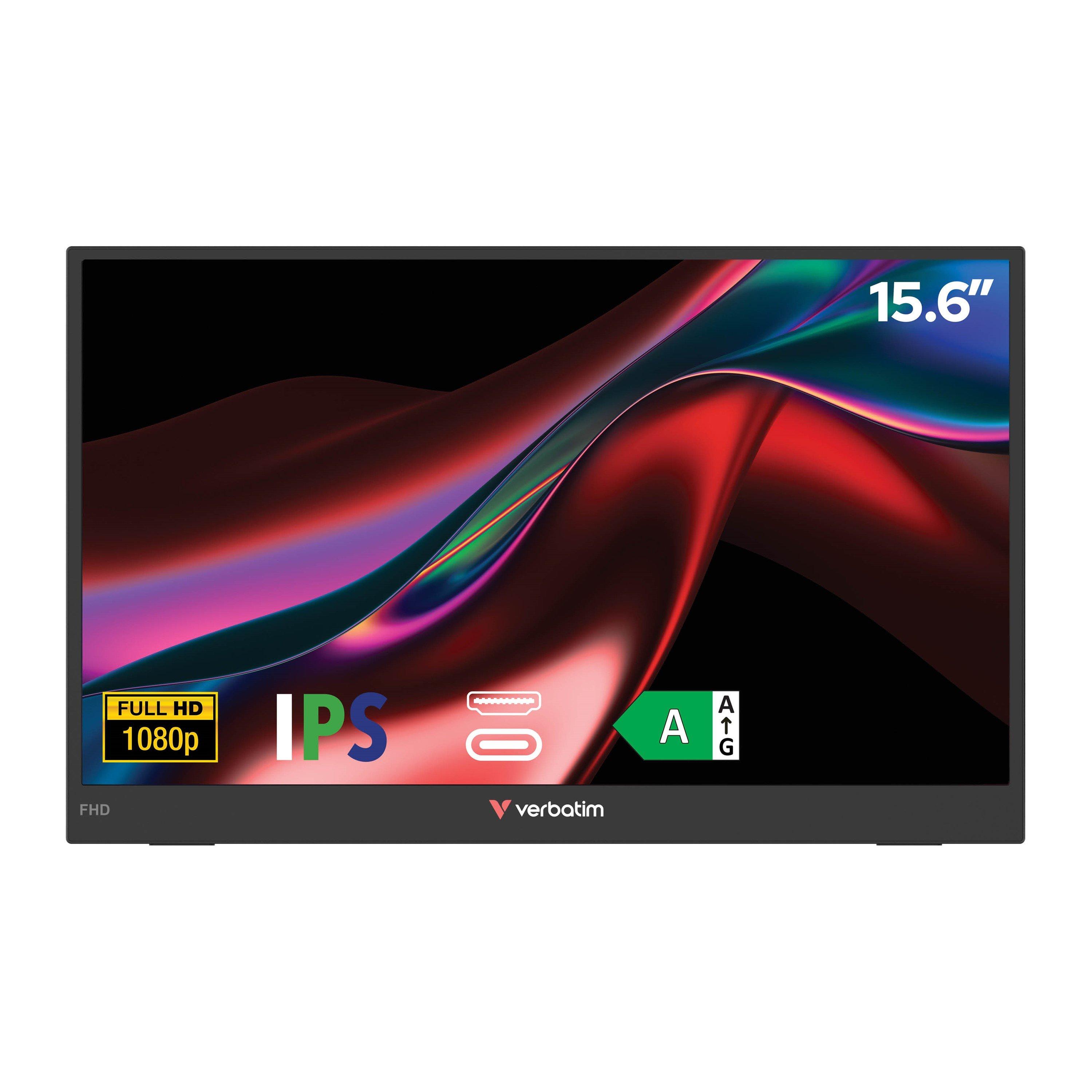 Black - Verbatim - 15.6 inch Full HD Portable Monitor - 4