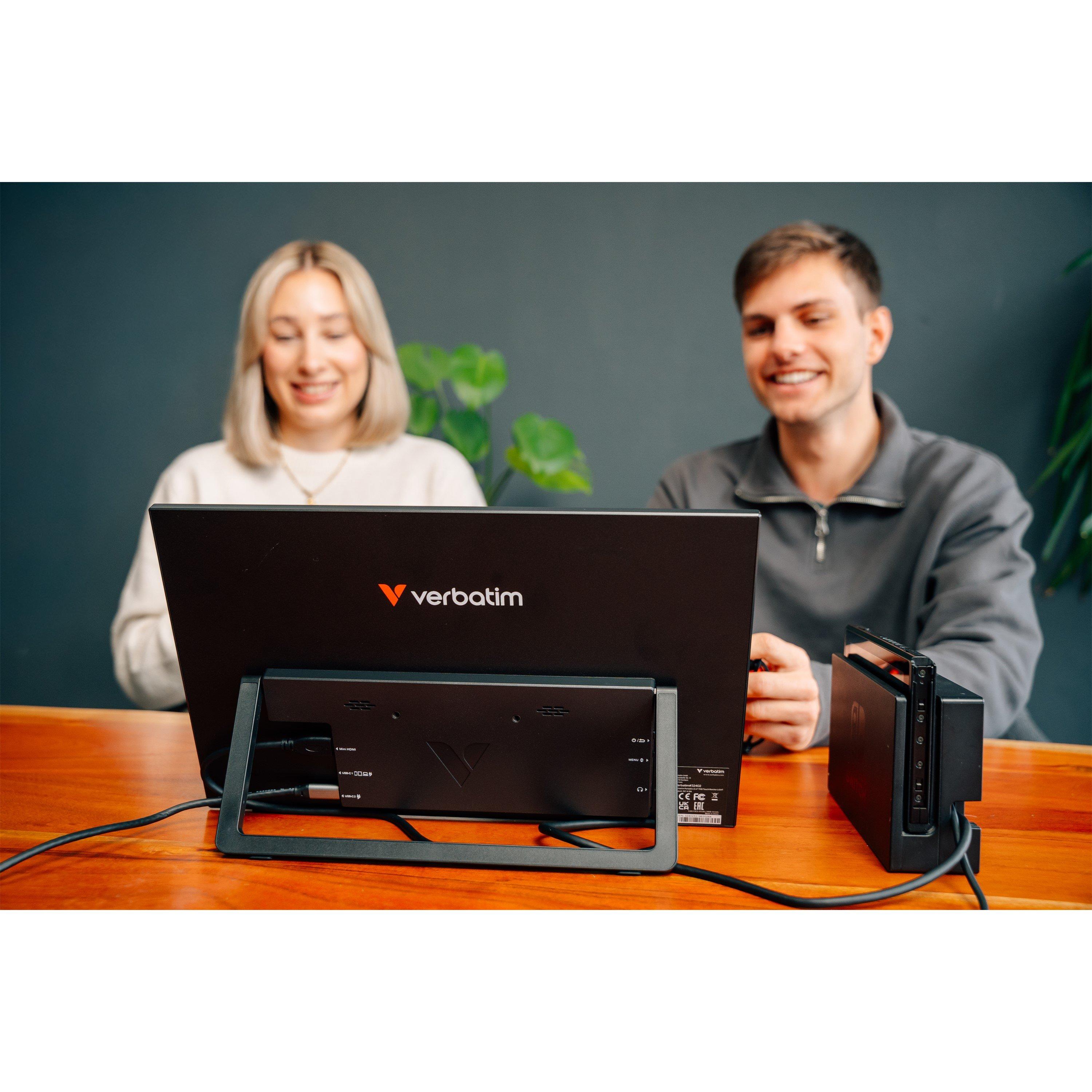 Black - Verbatim - 15.6 inch Full HD Portable Monitor - 9