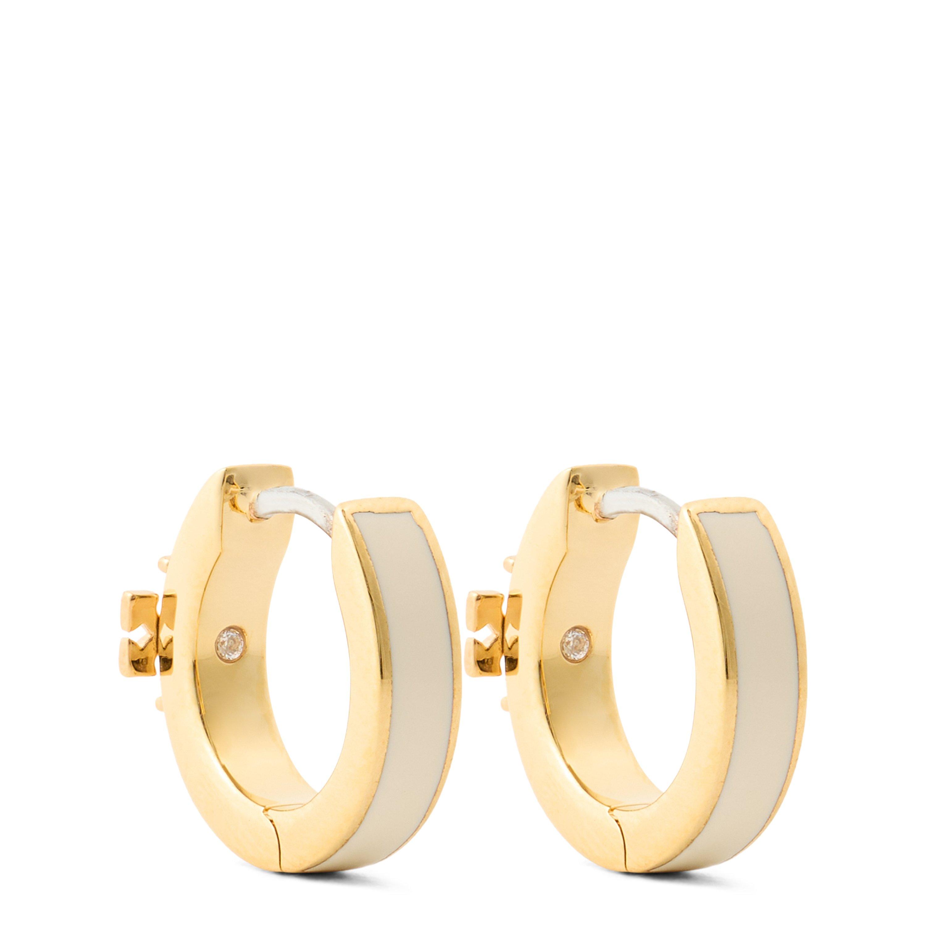 ToryGold/Ivory - Tory Burch - Women's Huggie Earrings - 2