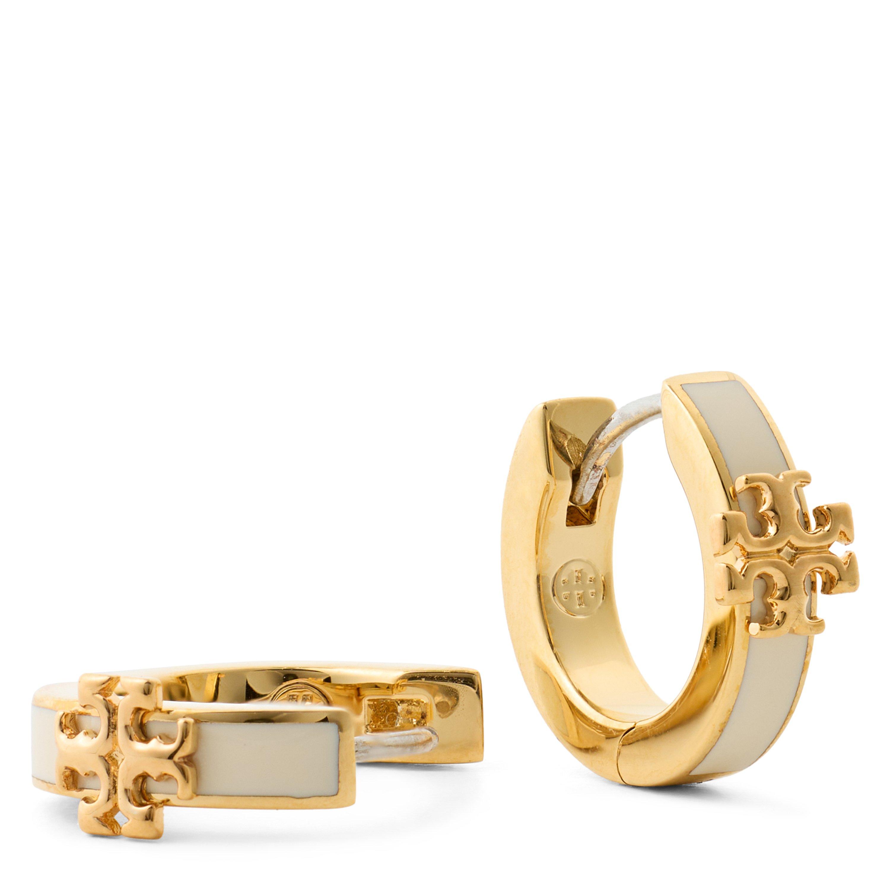 ToryGold/Ivory - Tory Burch - Women's Huggie Earrings - 3