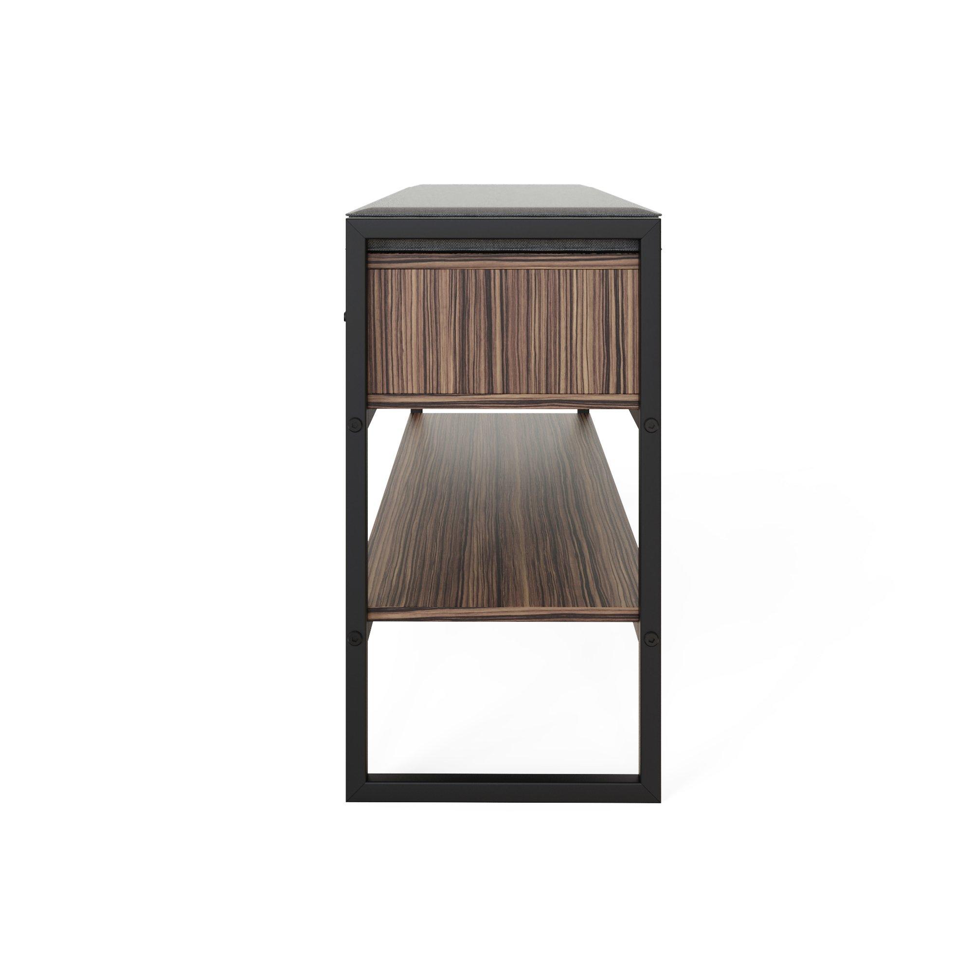 Walnut - GFW - Quinn Industrial Shoe Storage Bench - 8