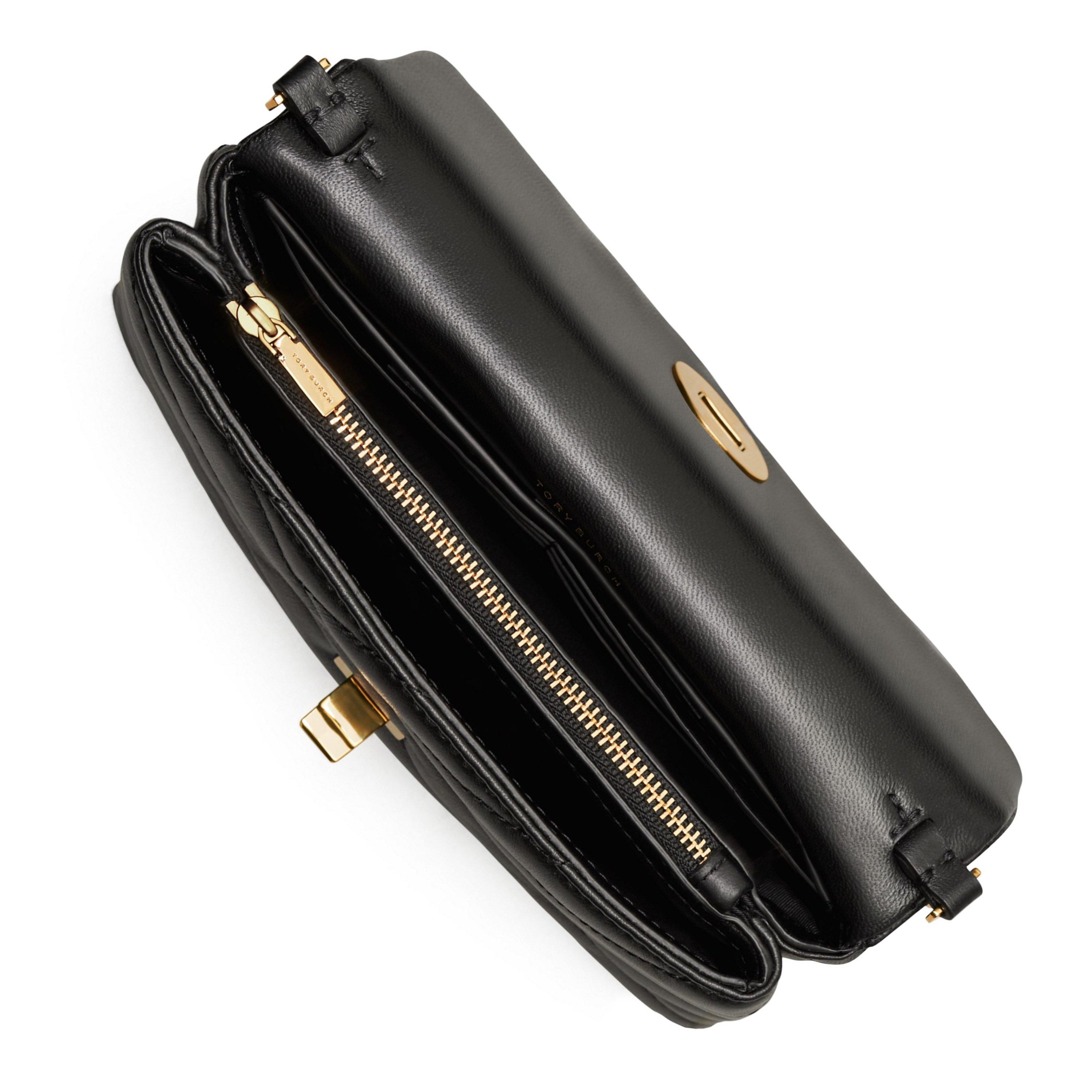 Black - Tory Burch - Kira Chevron Cross Body Bag - 4