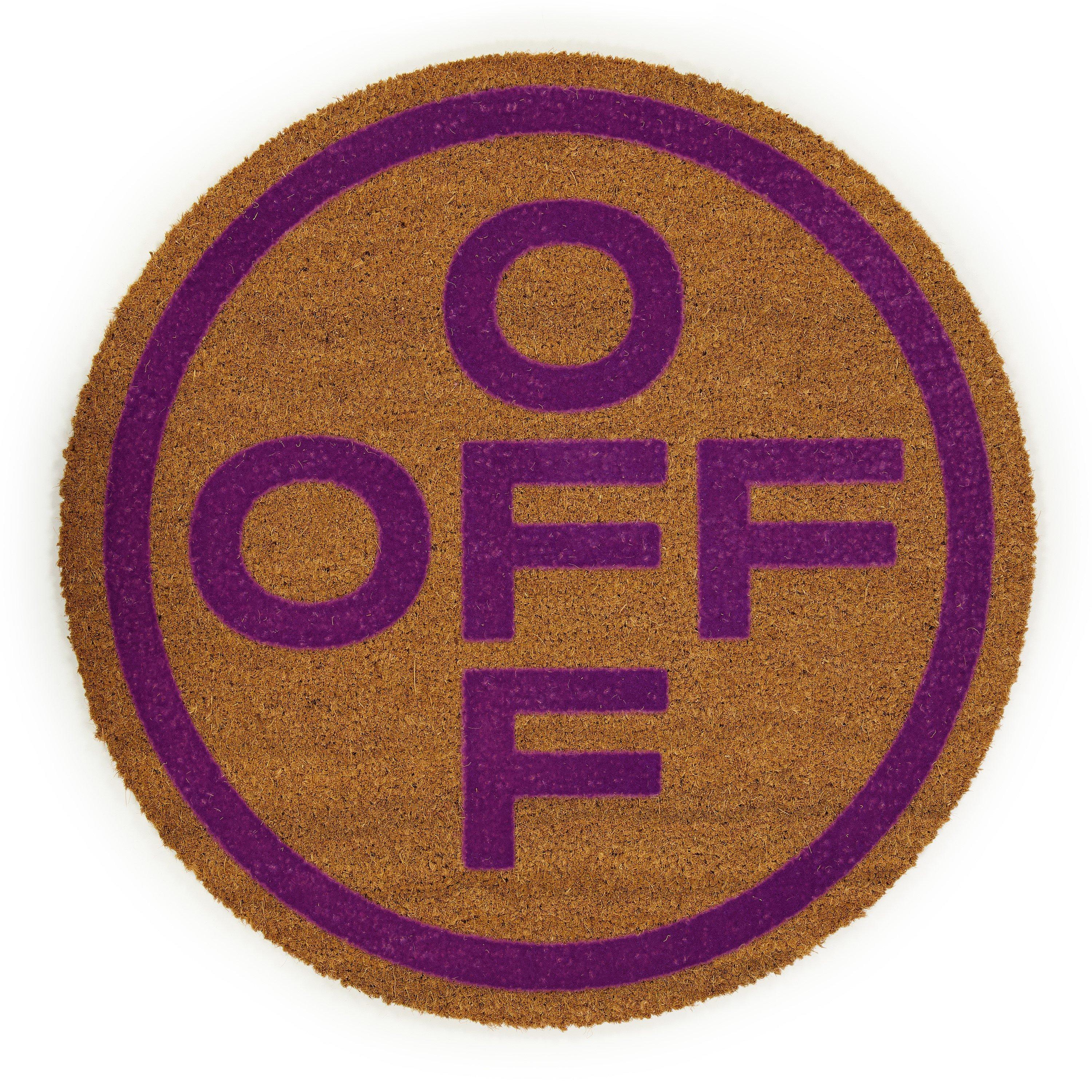 Brown Aubergine - Off White - Off Doormat Off 99 - 1