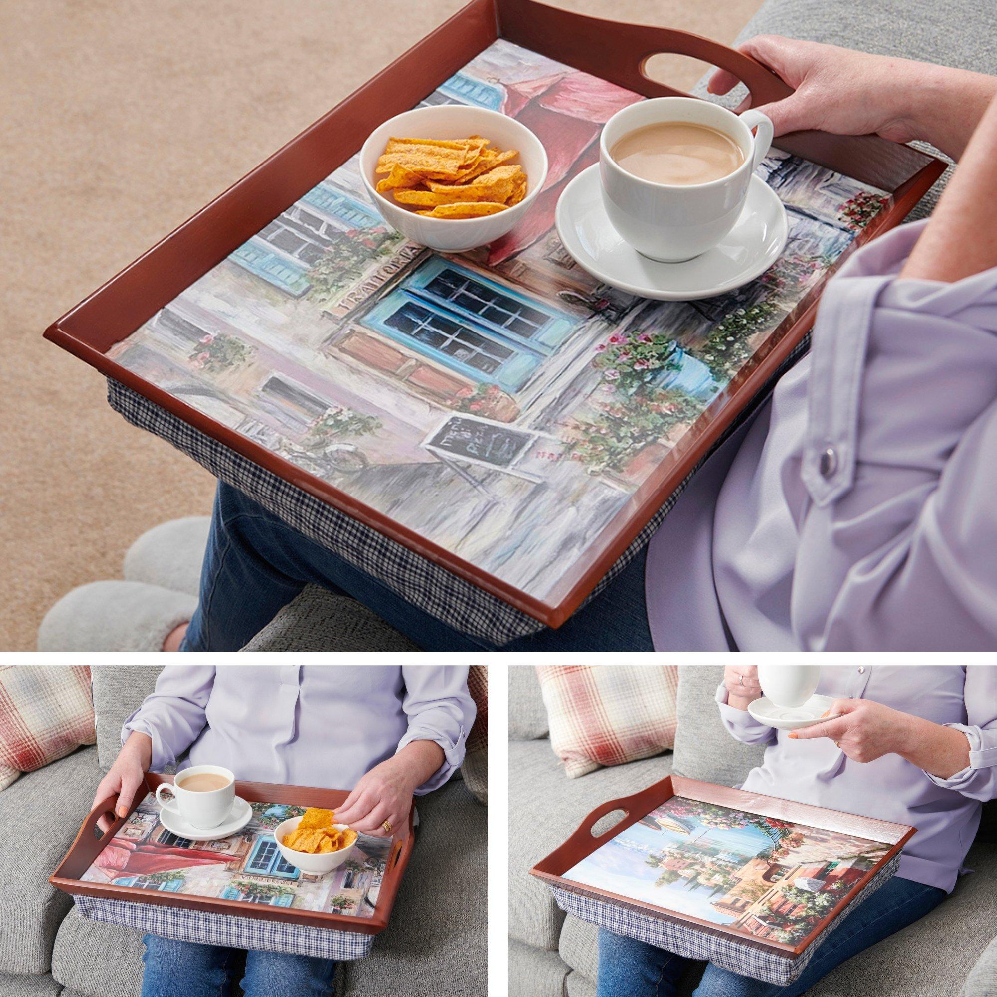 Mahogany - Greenhurst - Pack of 2 Padded Lap Trays - 2