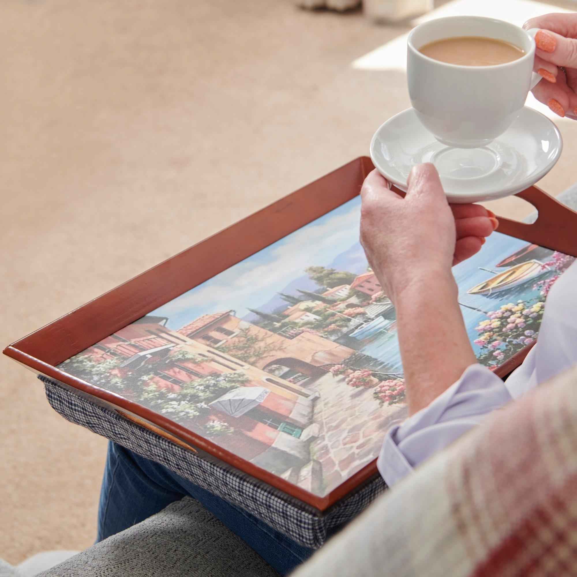 Mahogany - Greenhurst - Pack of 2 Padded Lap Trays - 3