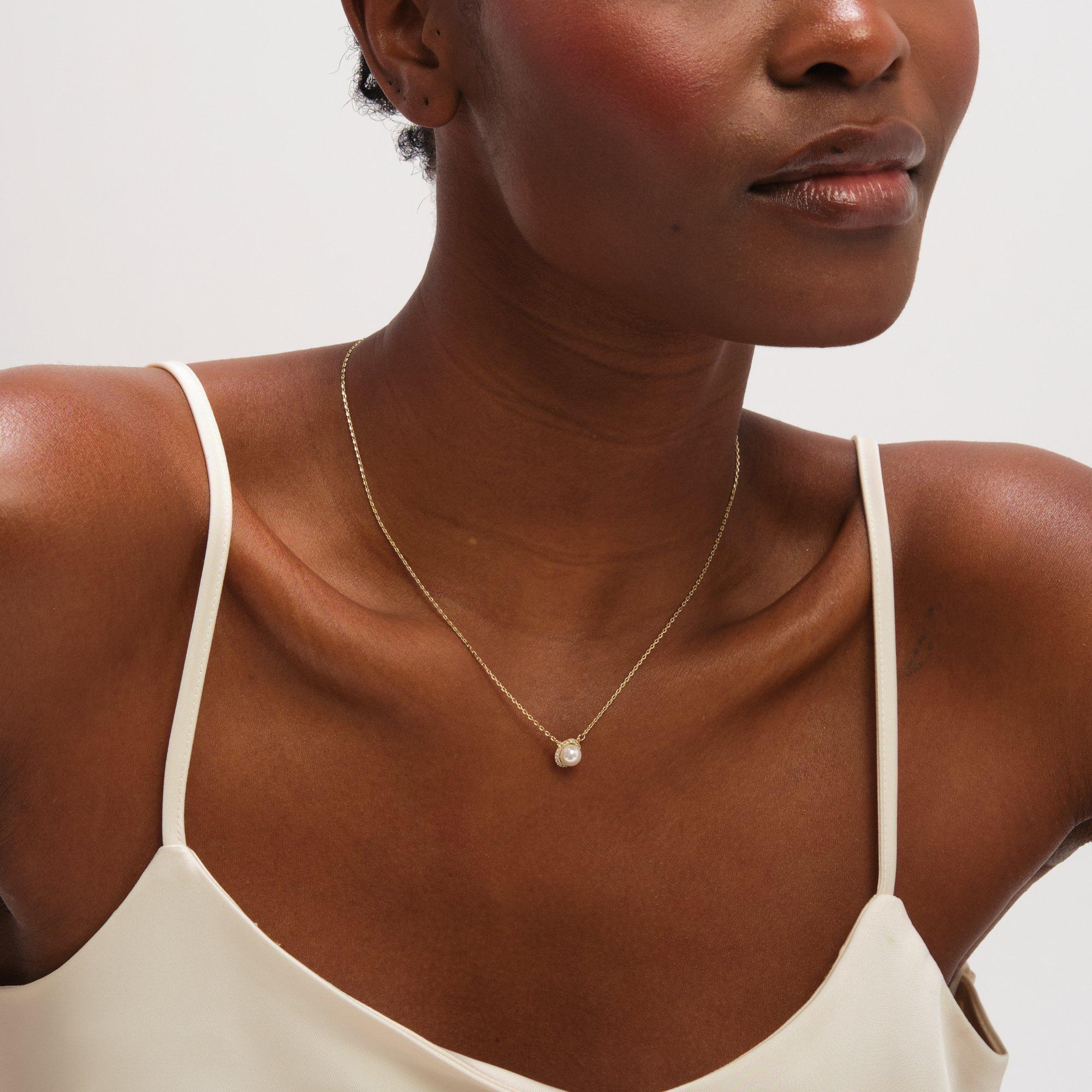 Gold - Jon Richard - Gold Crystal and Pearl Halo Set - Gift Box - 3