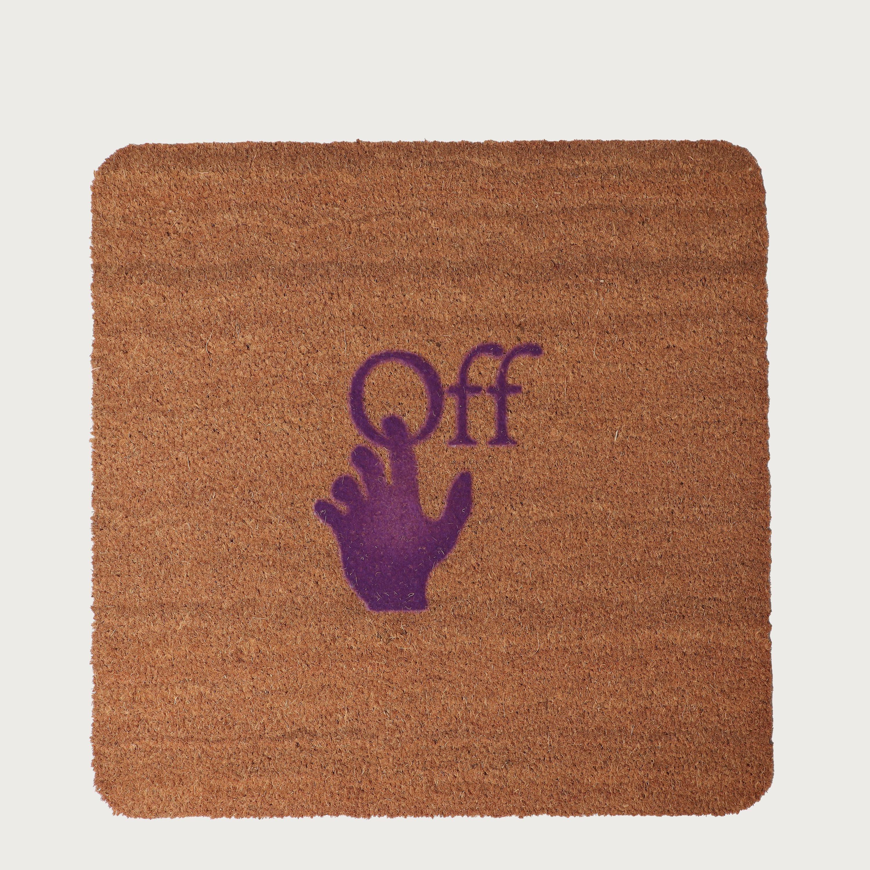 Brown Aubergine - Off White - Off Doormat Hand 99 - 1