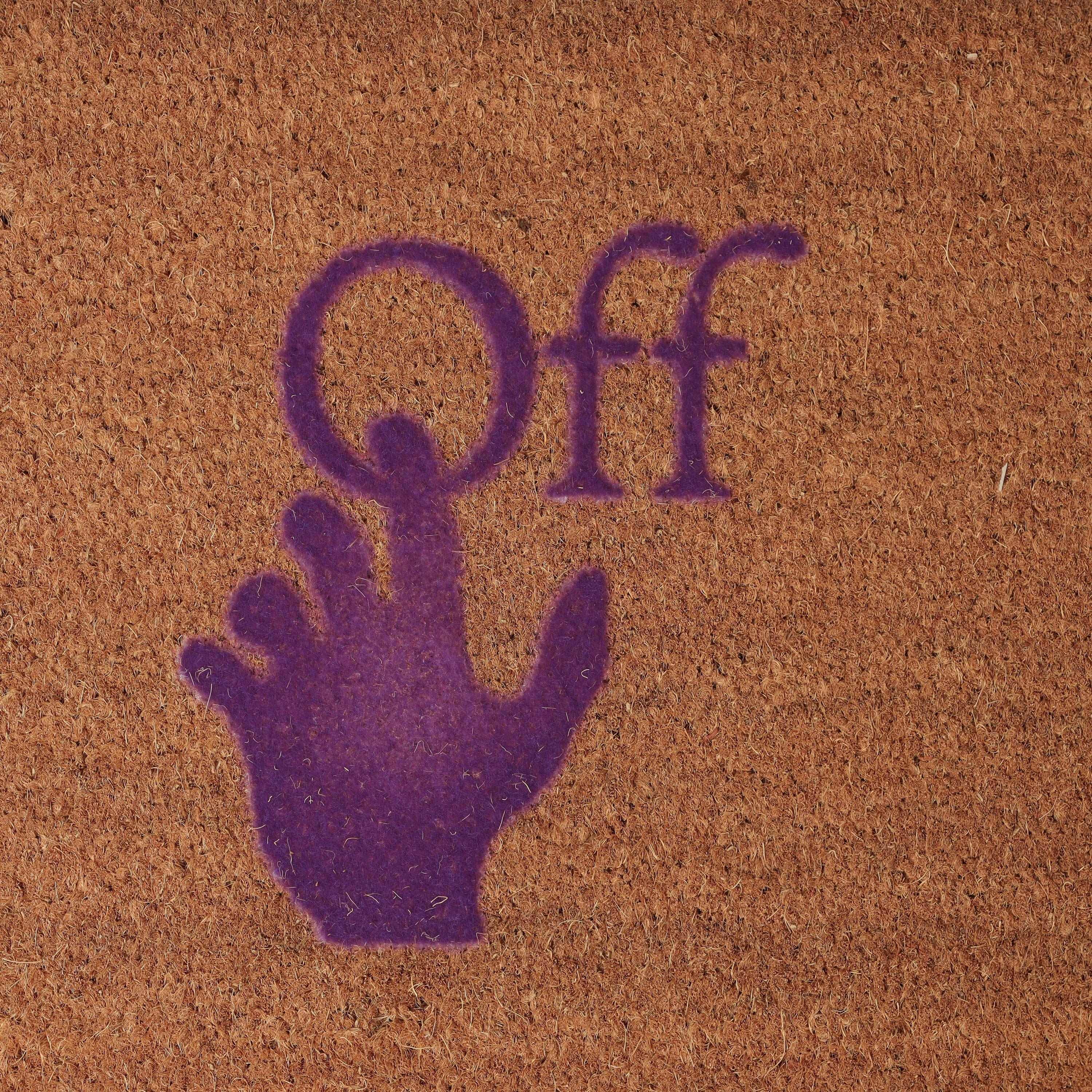 Brown Aubergine - Off White - Off Doormat Hand 99 - 2