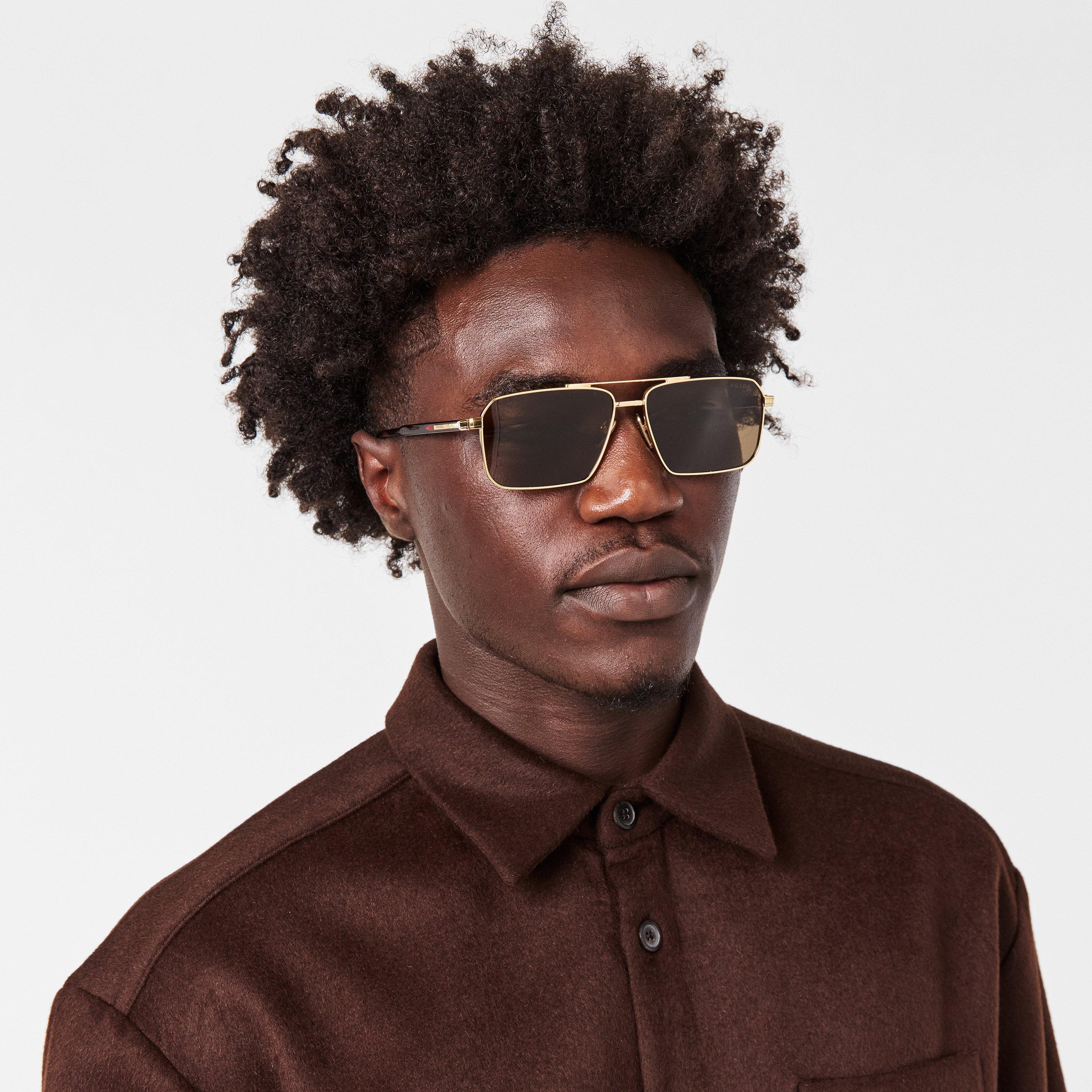 Gold - Prada - Aviator Sunglasses - 3