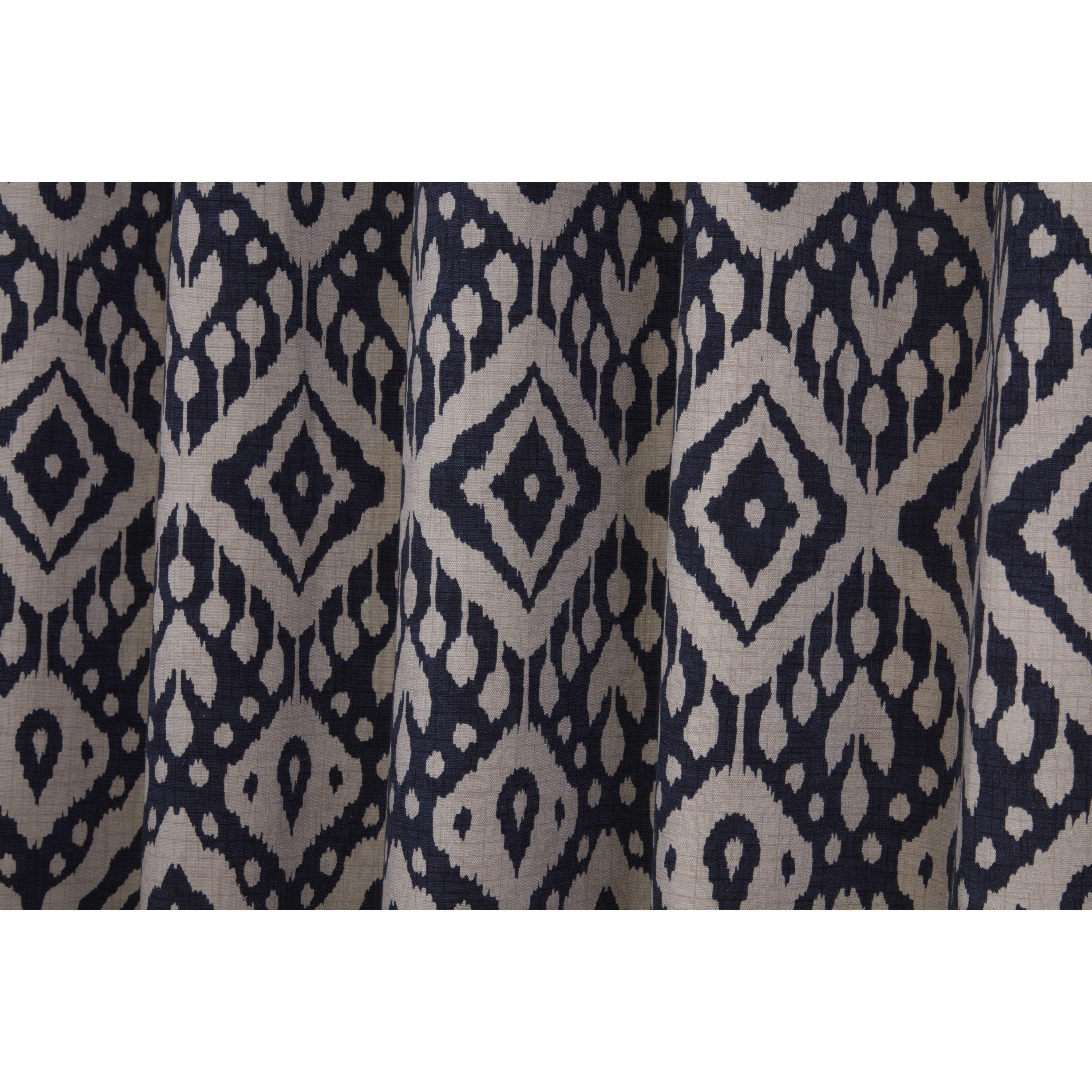 Navy - Sundour - Marrakech Geometric Eyelet Curtains - 4