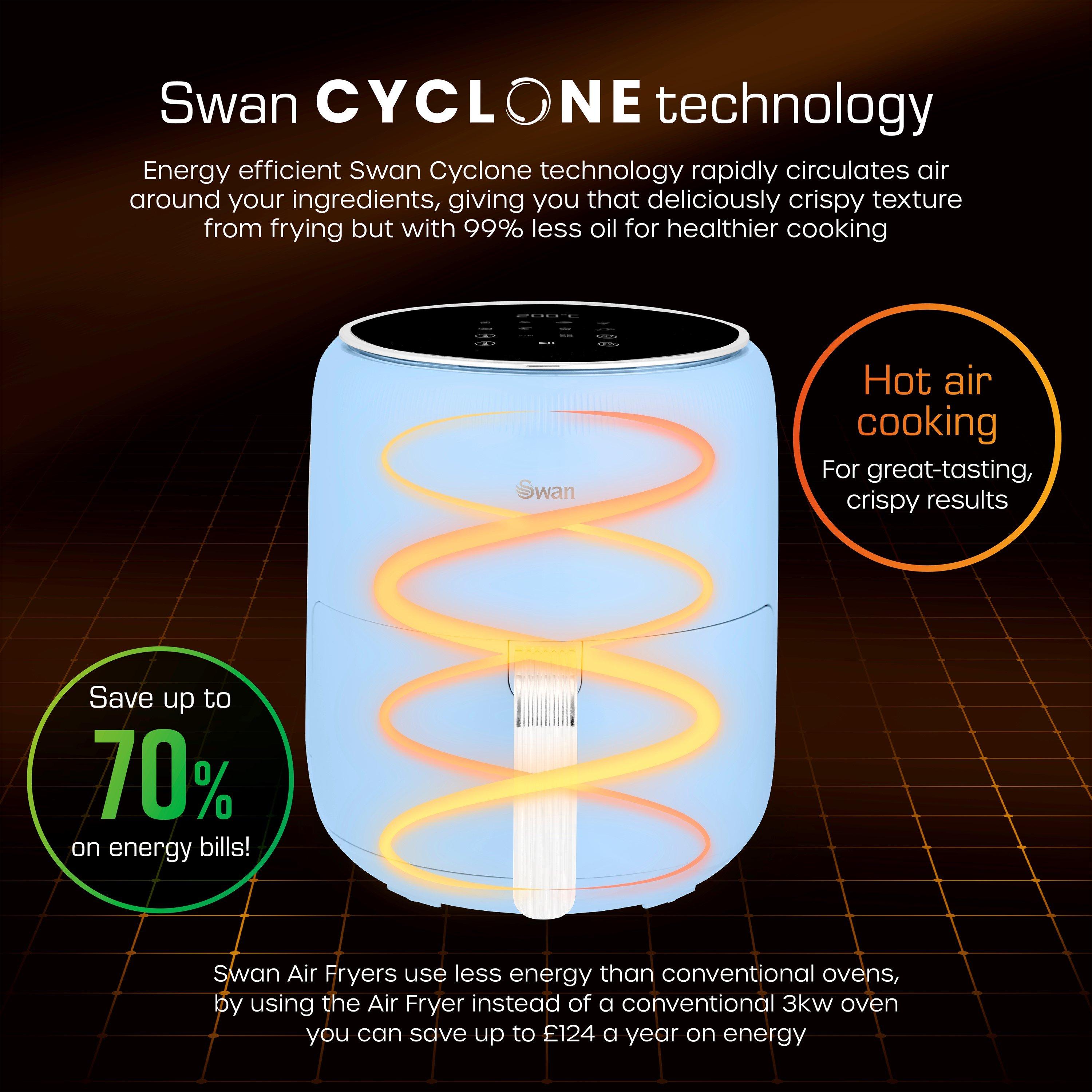 Blue - Swan - Swan Retro 4.5L Air Fryer Blue Digital - 3