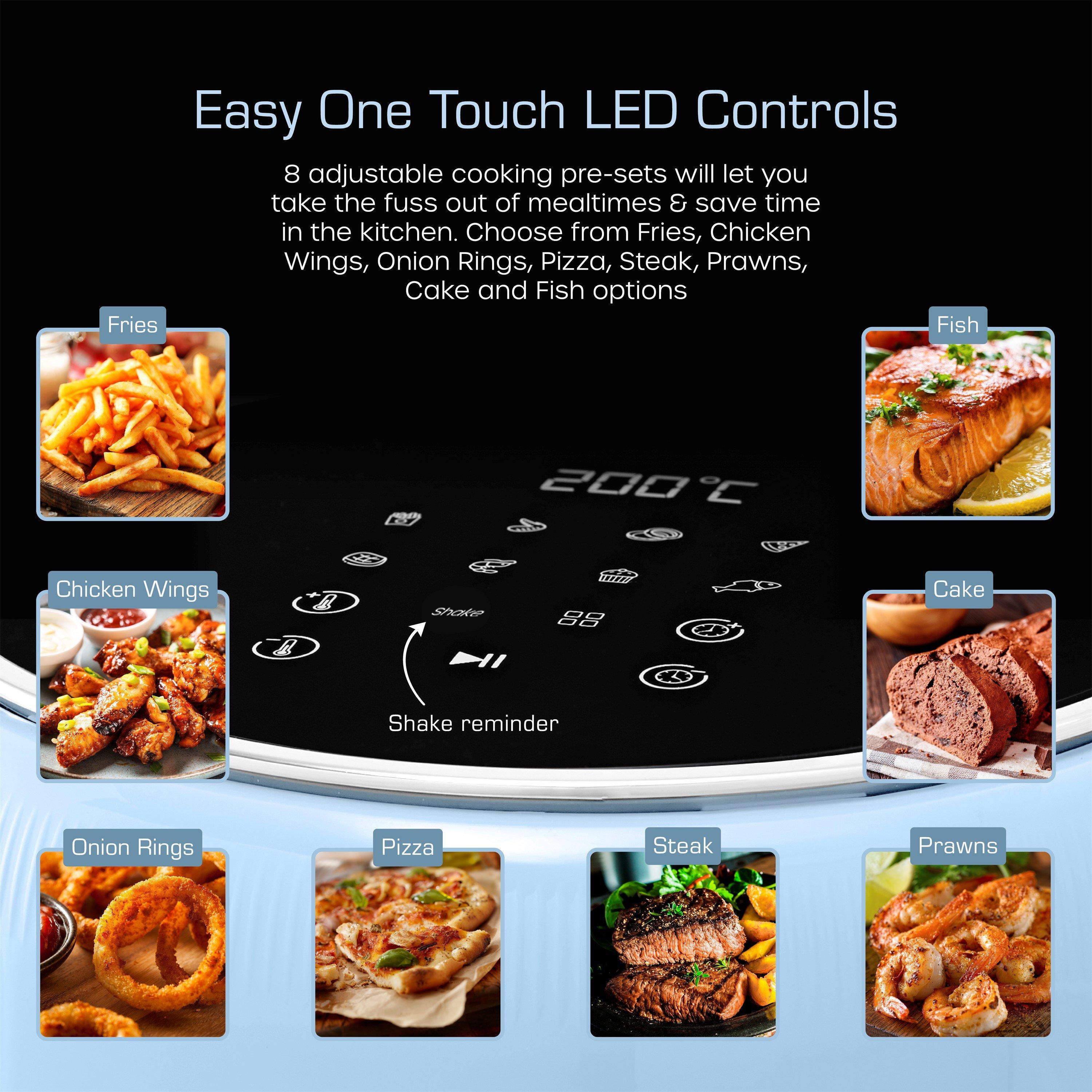 Blue - Swan - Swan Retro 4.5L Air Fryer Blue Digital - 5