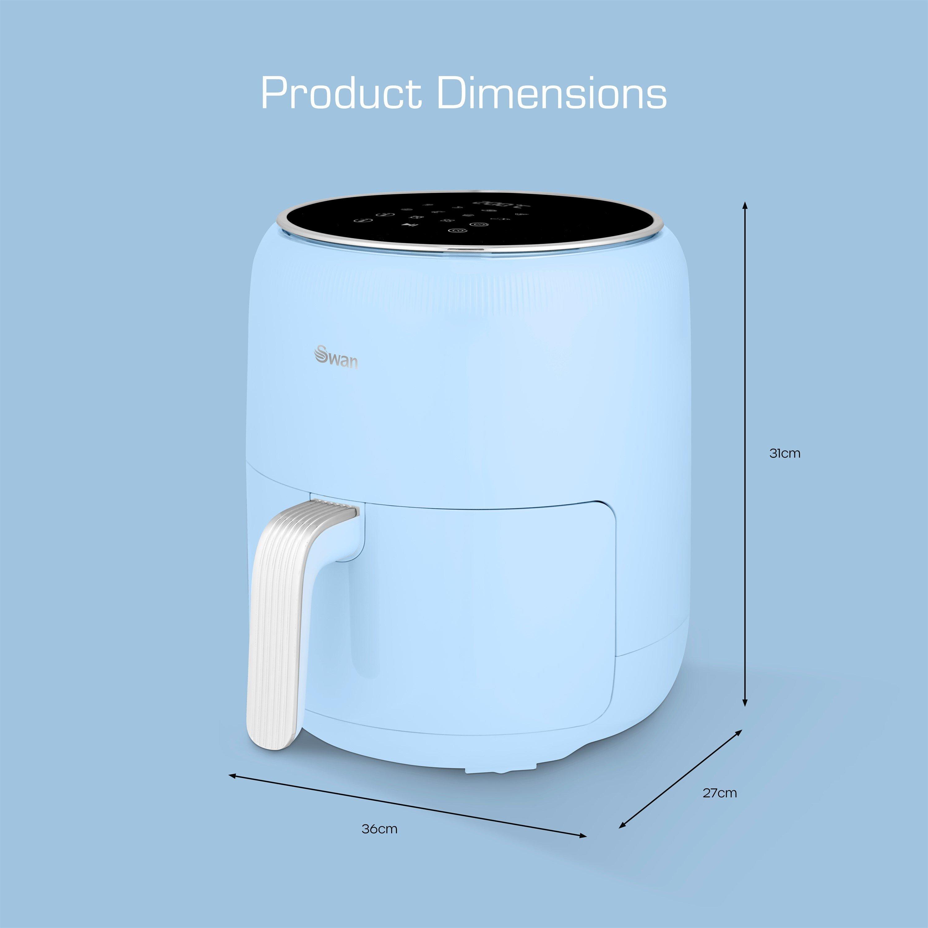 Blue - Swan - Swan Retro 4.5L Air Fryer Blue Digital - 6