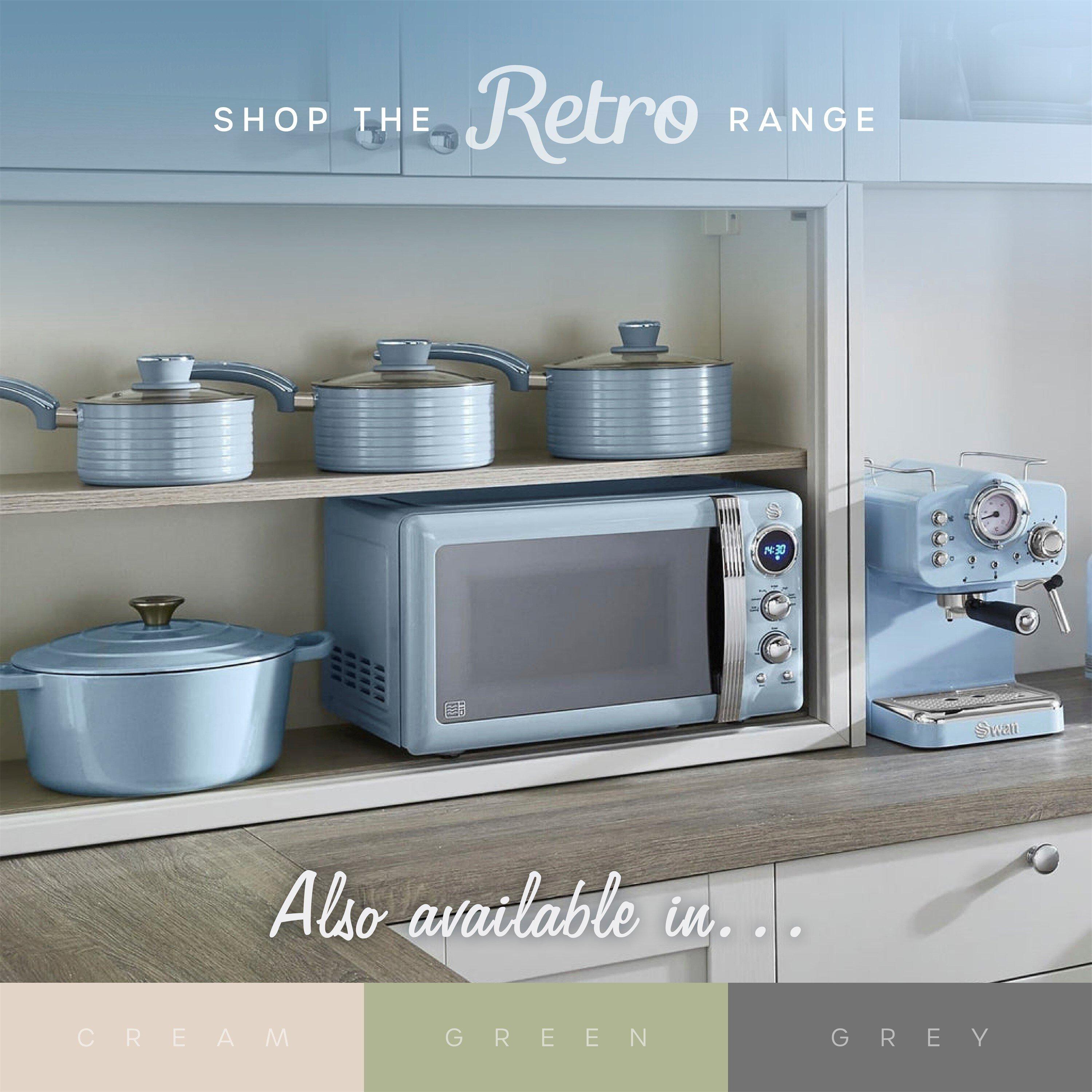 Blue - Swan - Swan Retro 4.5L Air Fryer Blue Digital - 9