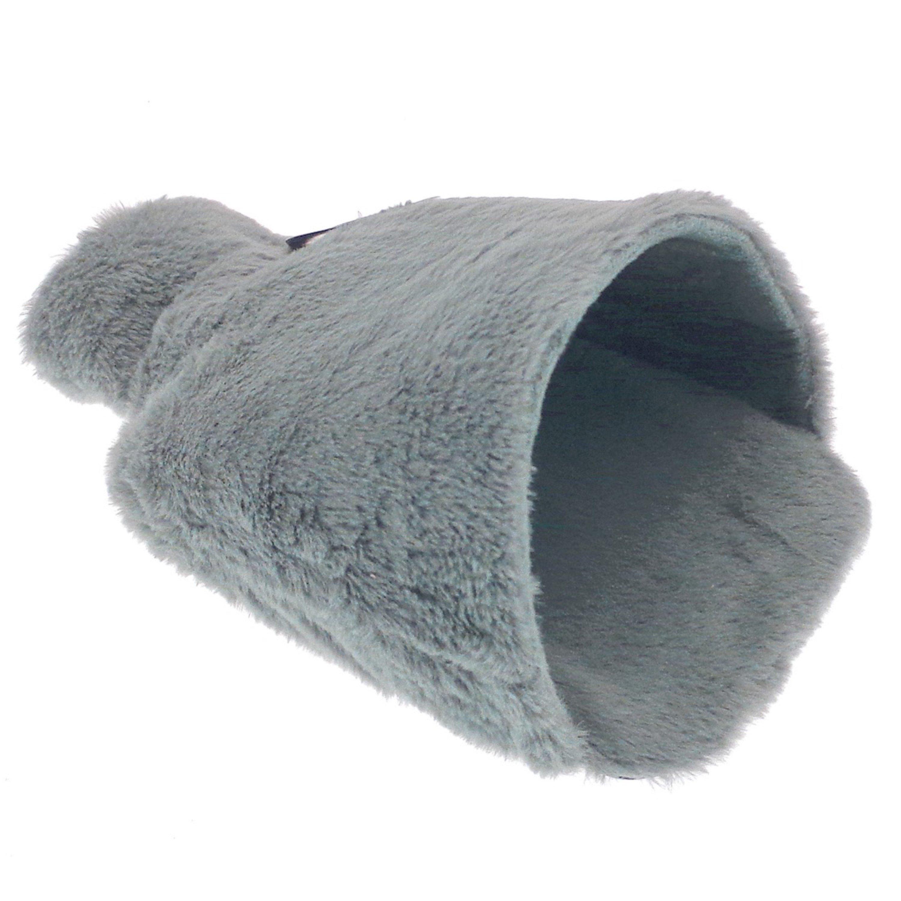 Grey - Country Club - Foot Hot Water Bottle Plush Faux Fur Grey - 1
