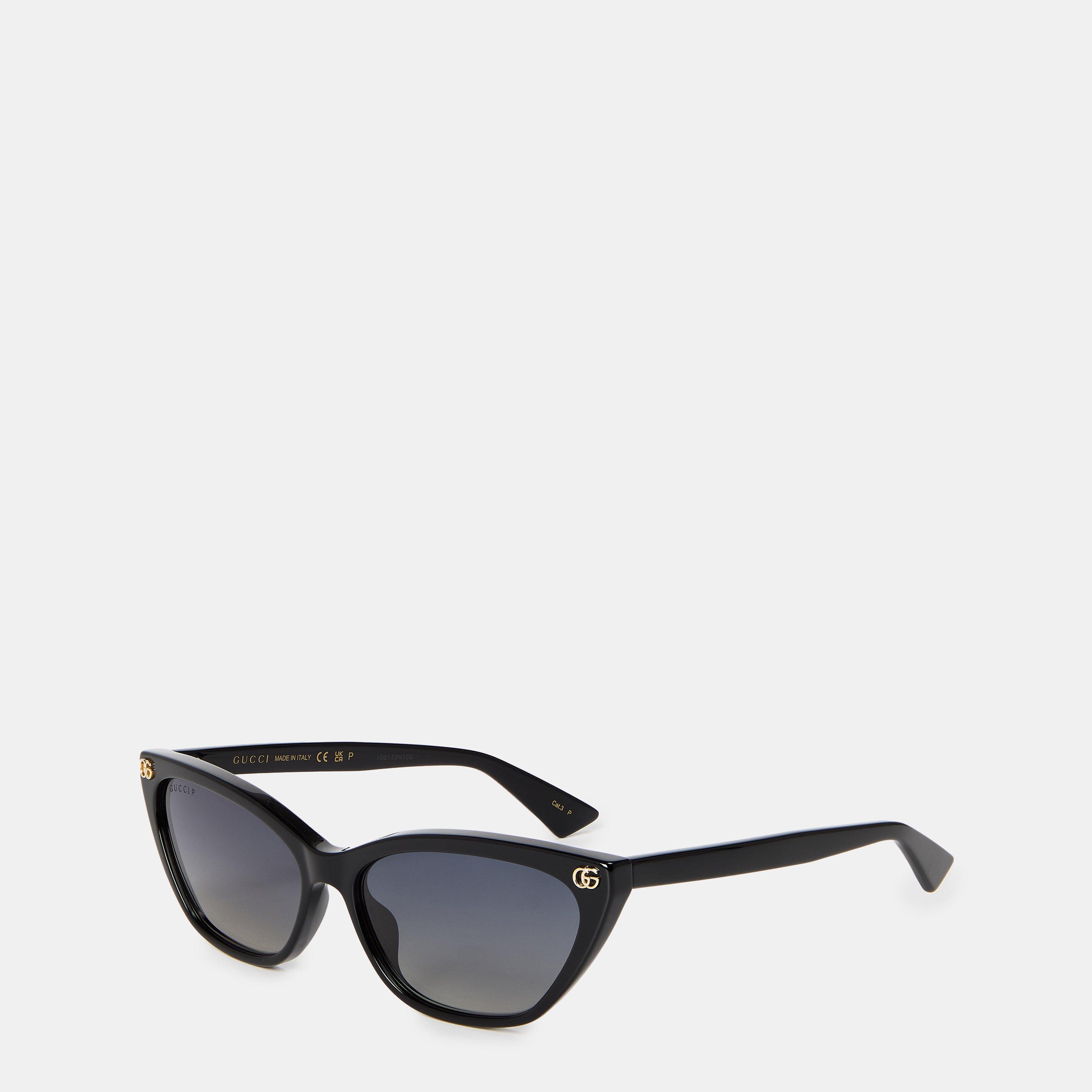 Black/Grey - Gucci - Double G Cats Eye Sunglasses - 1