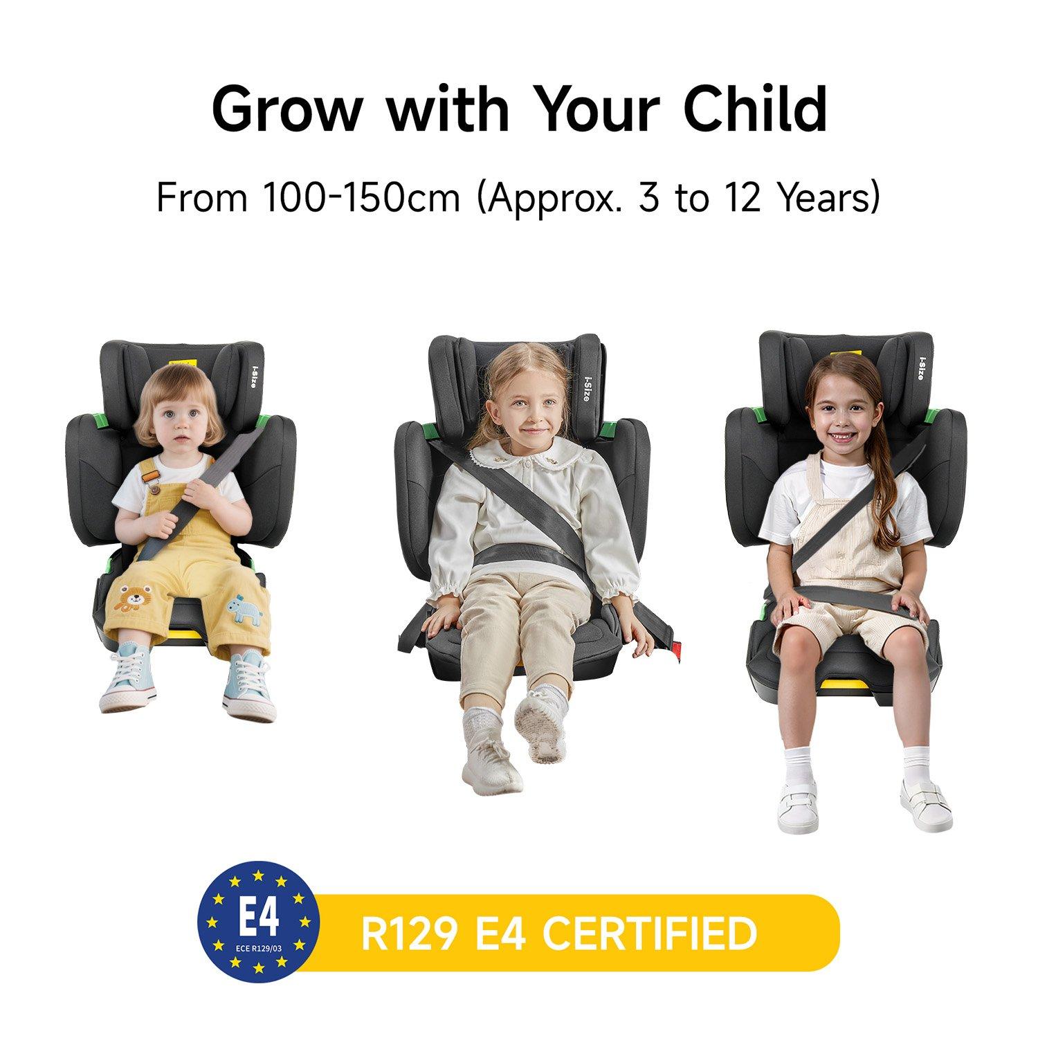 Black - JoviKids - JoviKids Rober Folding Booster Car Seat - Black - 2