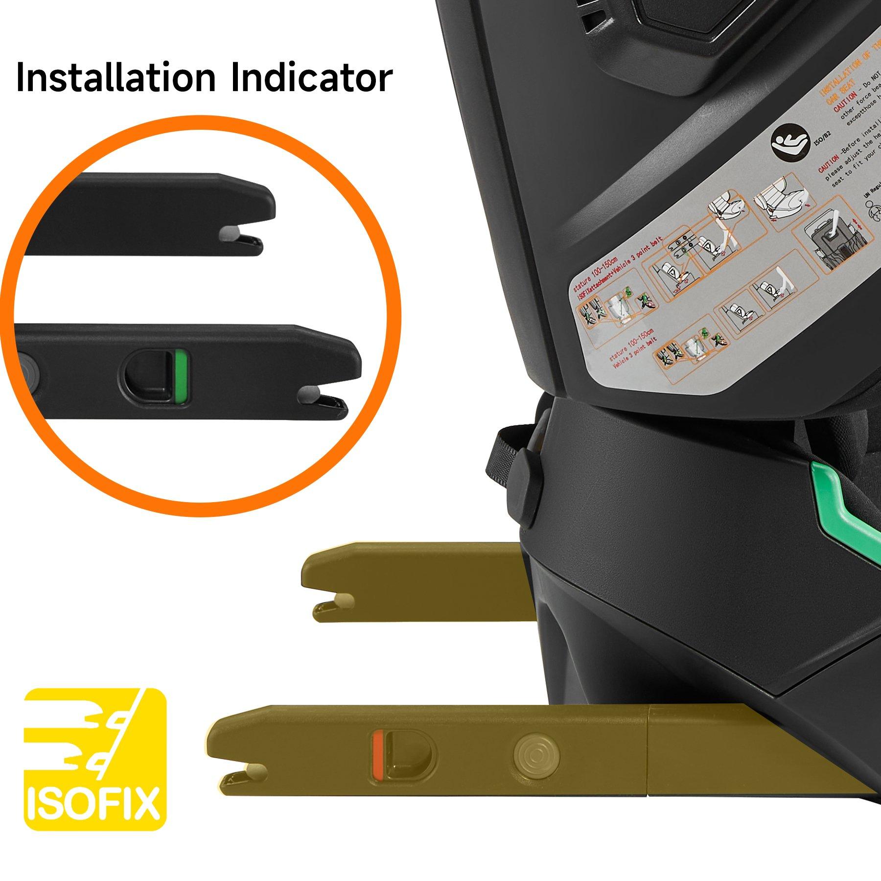 Black - JoviKids - JoviKids Rober Folding Booster Car Seat - Black - 3