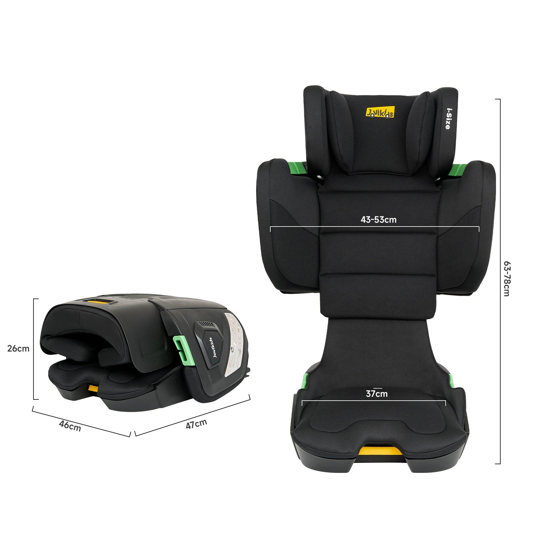 Black - JoviKids - JoviKids Rober Folding Booster Car Seat - Black - 6