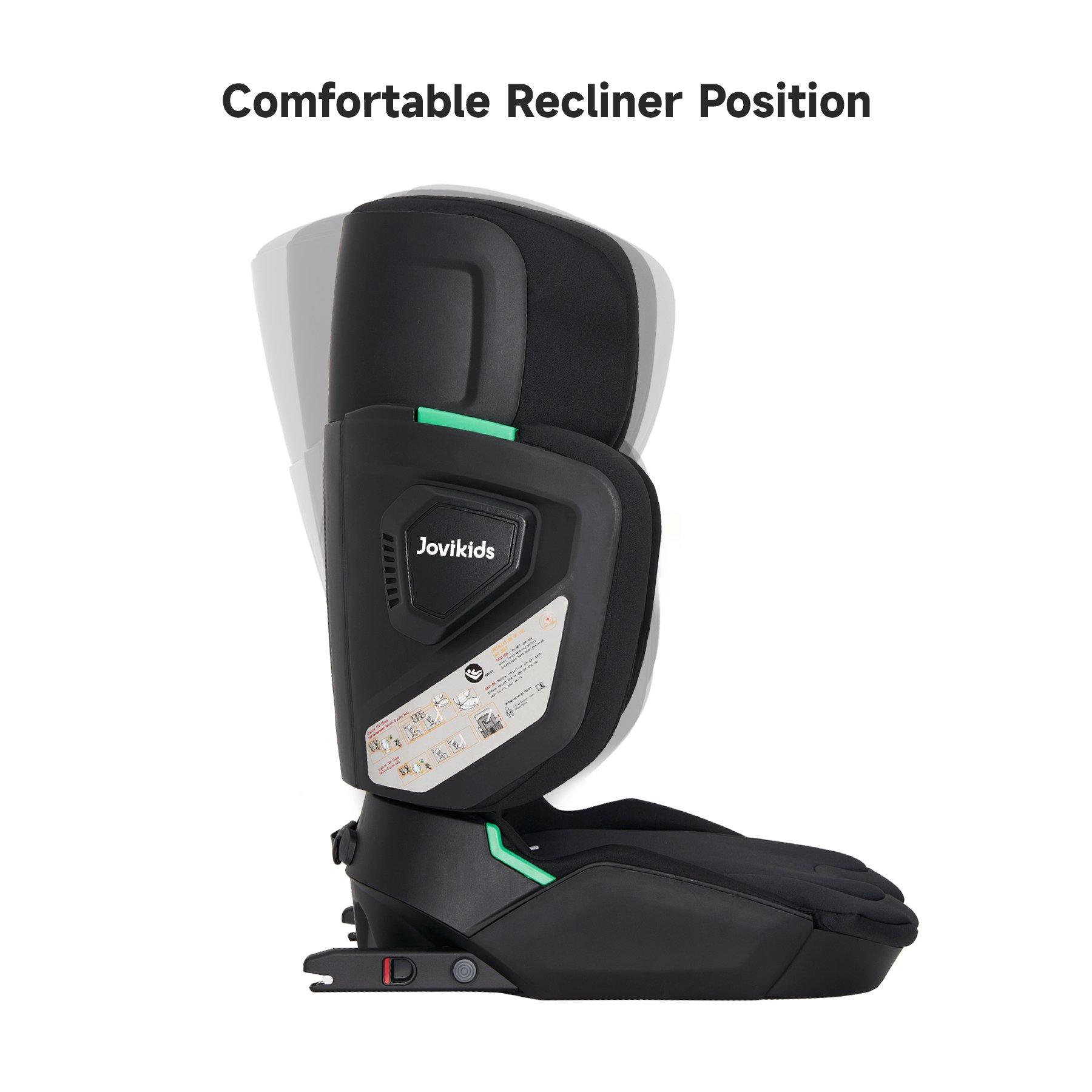 Black - JoviKids - JoviKids Rober Folding Booster Car Seat - Black - 7