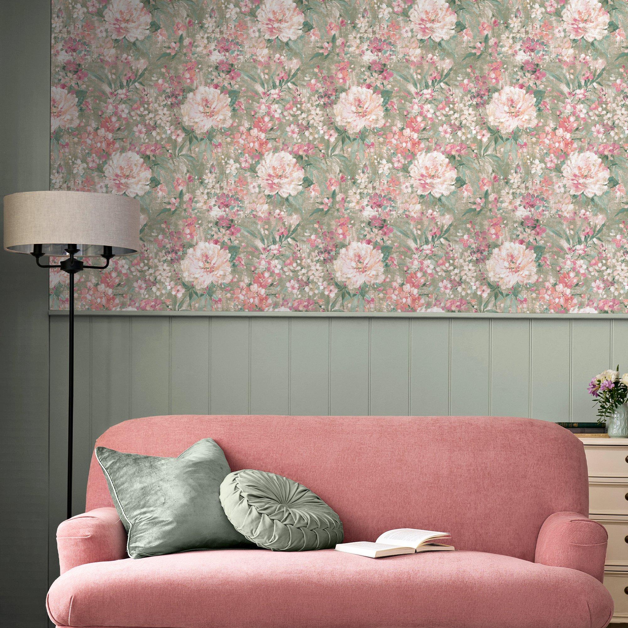 Green - Laura Ashley - Mayville Hedgerow Green Wallpaper - 1