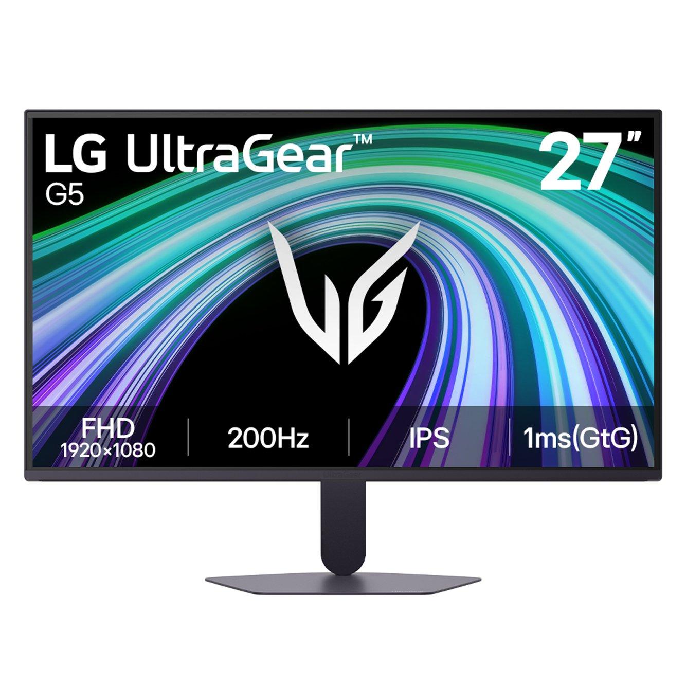 Black - LG - LG 27G523B-B 27 Inch UltraGear G5 200Hz NVIDIA G-SYNC Gaming Monitor - 1