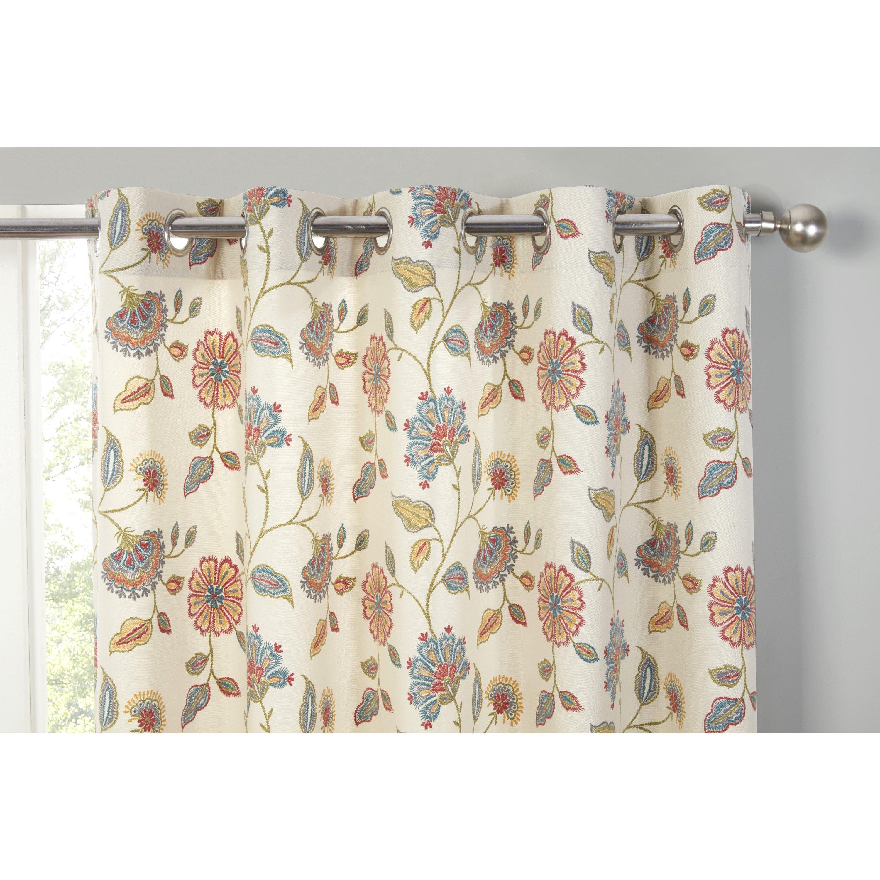 Multi - Sundour - Shelley Floral Eyelet Curtain - 2